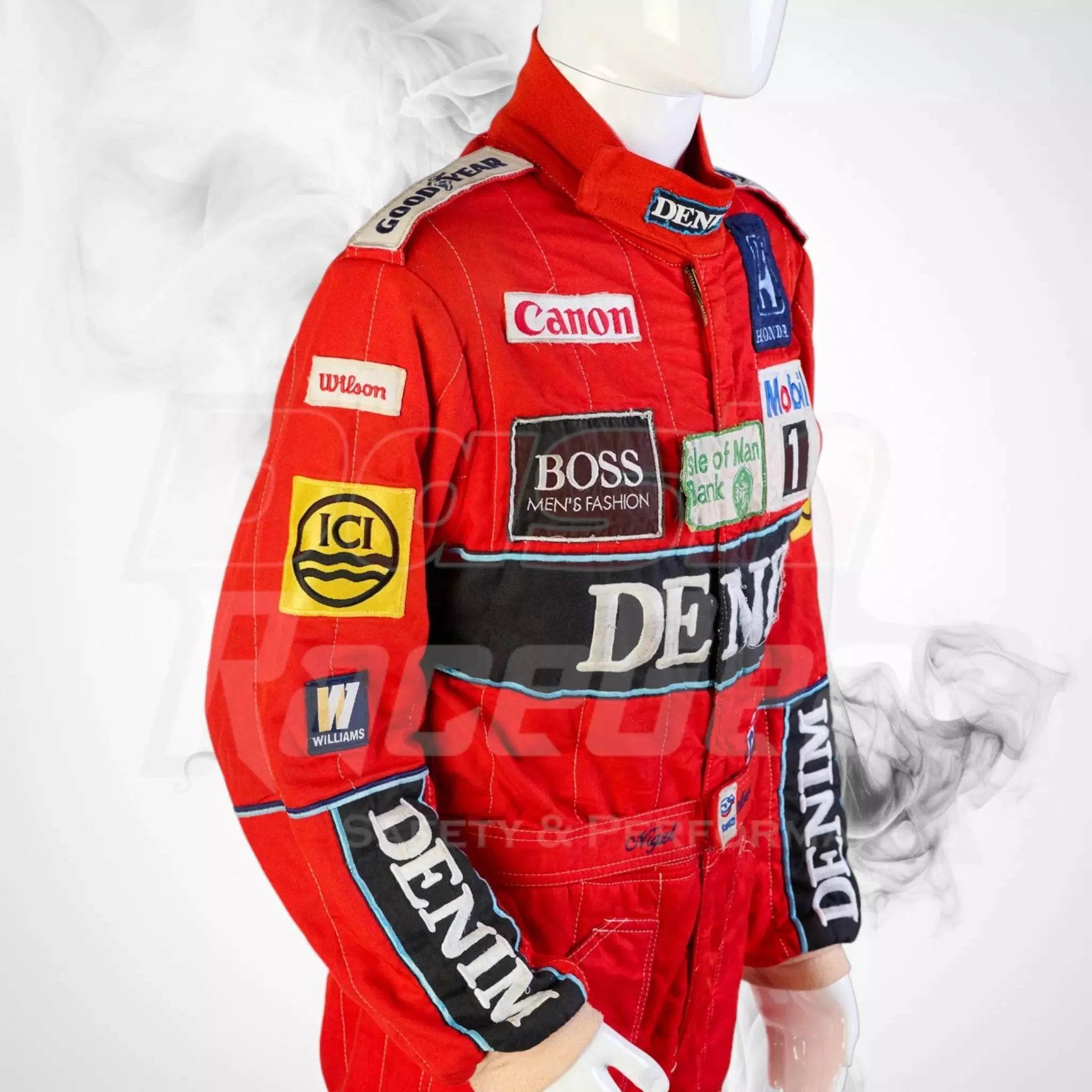 1986 Canon Williams Stand 21 Formula 1 NIGEL MANSELL’S Race Suit - Dash Racegear Store