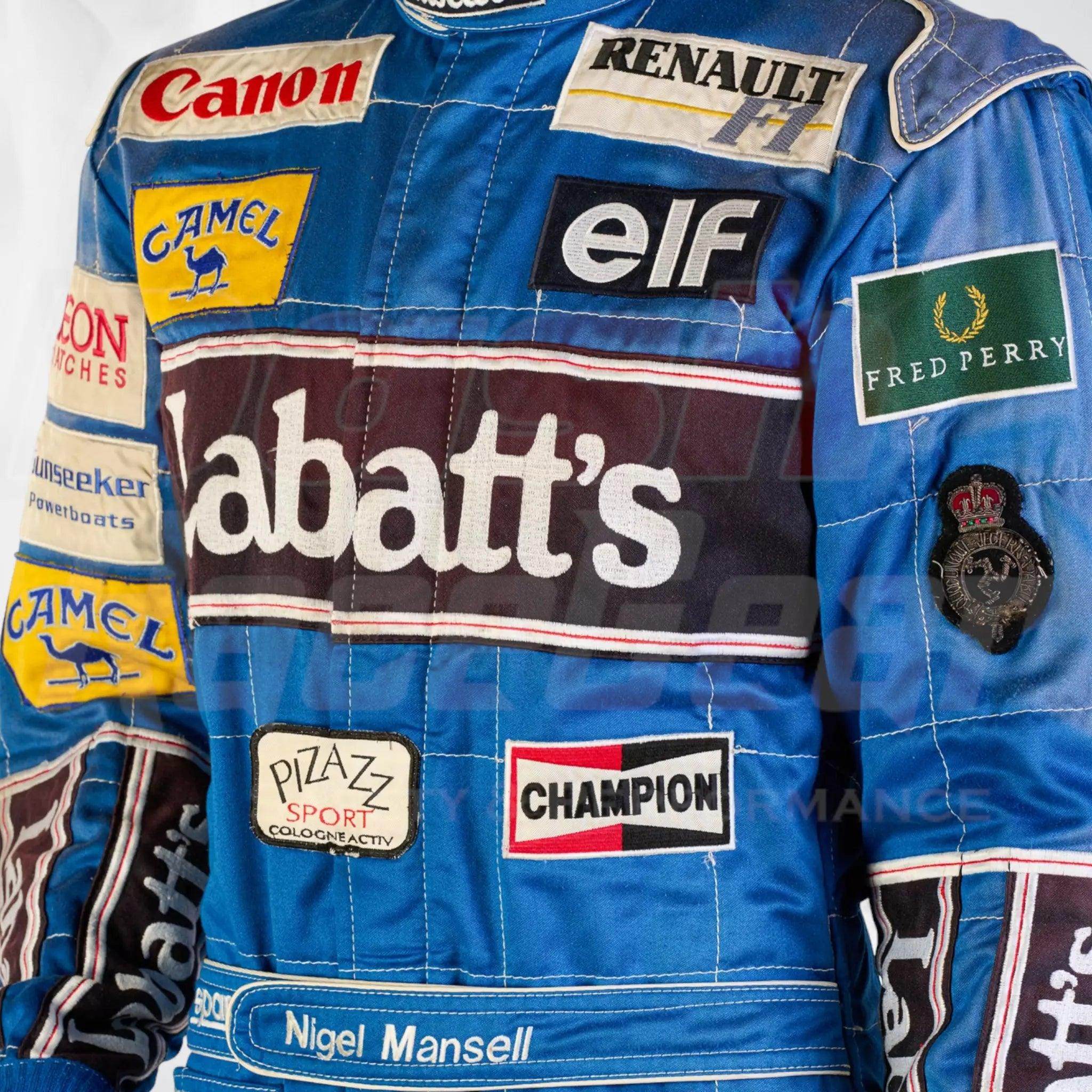 1992 Canon Williams Renault Sparco Formula 1 NIGEL MANSELL’S Race Suit - Dash Racegear Store