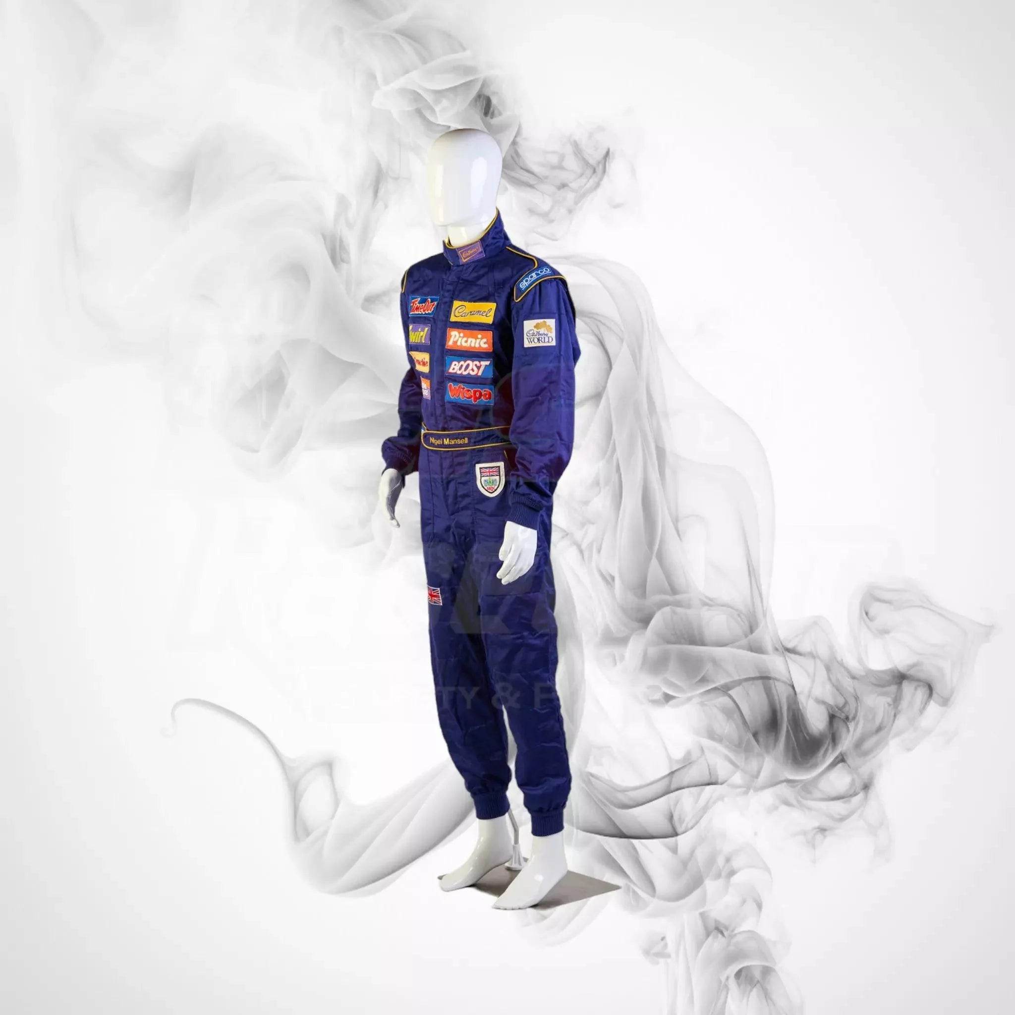 1995 ‘Race The Ace’ Cadbury's Chocolate Sparco NIGEL MANSELL’S Race Suit - Dash Racegear Store