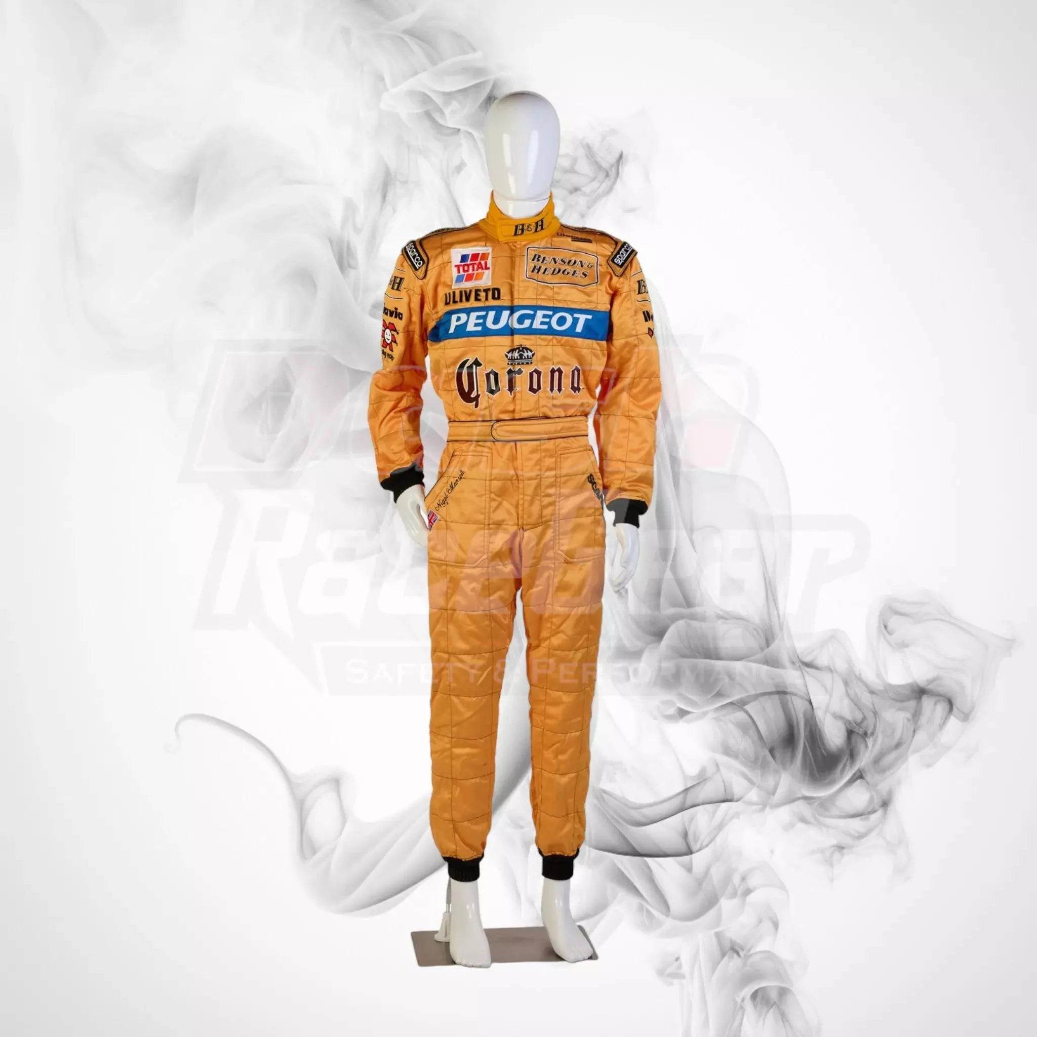 1996 Jordan Peugeot Benson & Hedges Sparco Formula 1 NIGEL MANSELL’S Race Suit - Dash Racegear Store