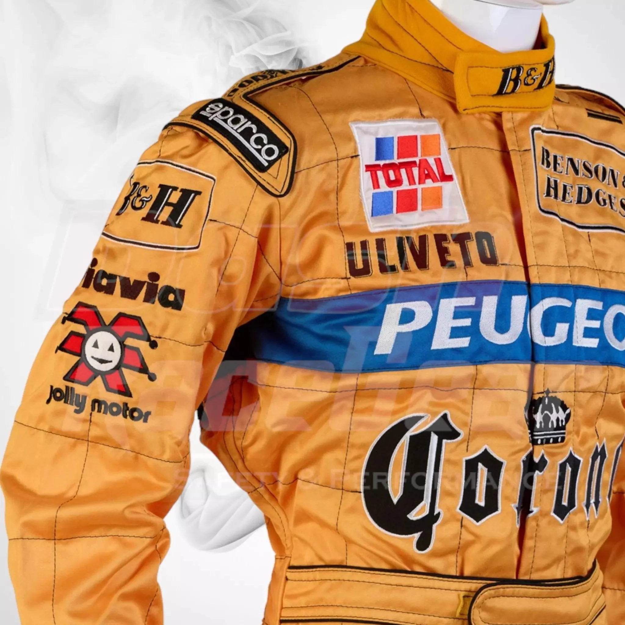 1996 Jordan Peugeot Benson & Hedges Sparco Formula 1 NIGEL MANSELL’S Race Suit - Dash Racegear Store
