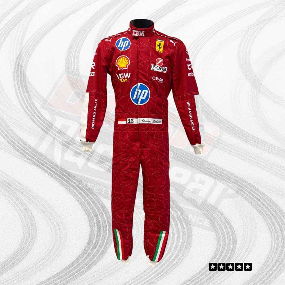 Scuderia Ferrari HP Charles Leclerc Monza 2025 racing suit
