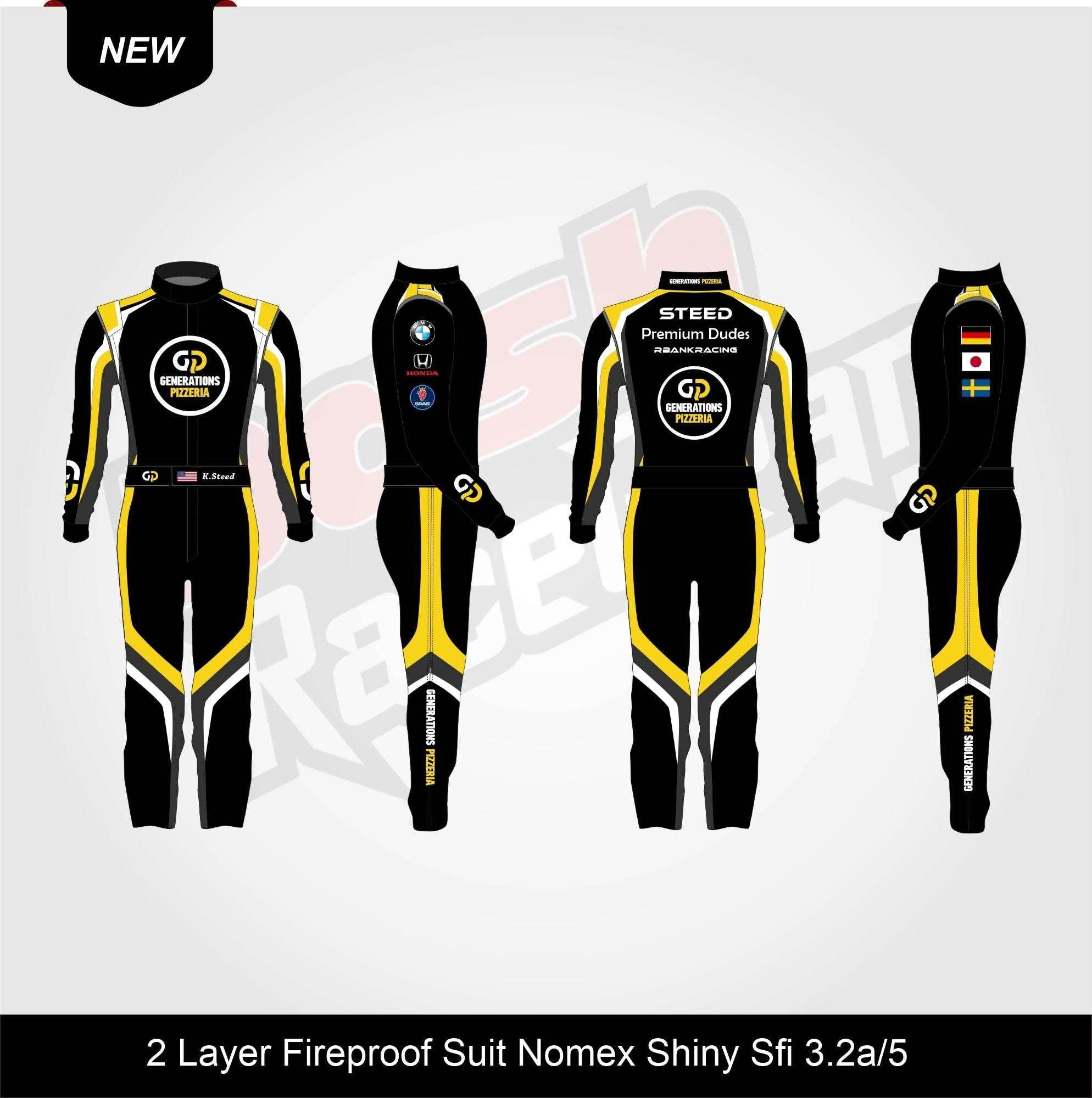 2 Layer Customized fireproof NOMEX Shiny - Dash Racegear Store