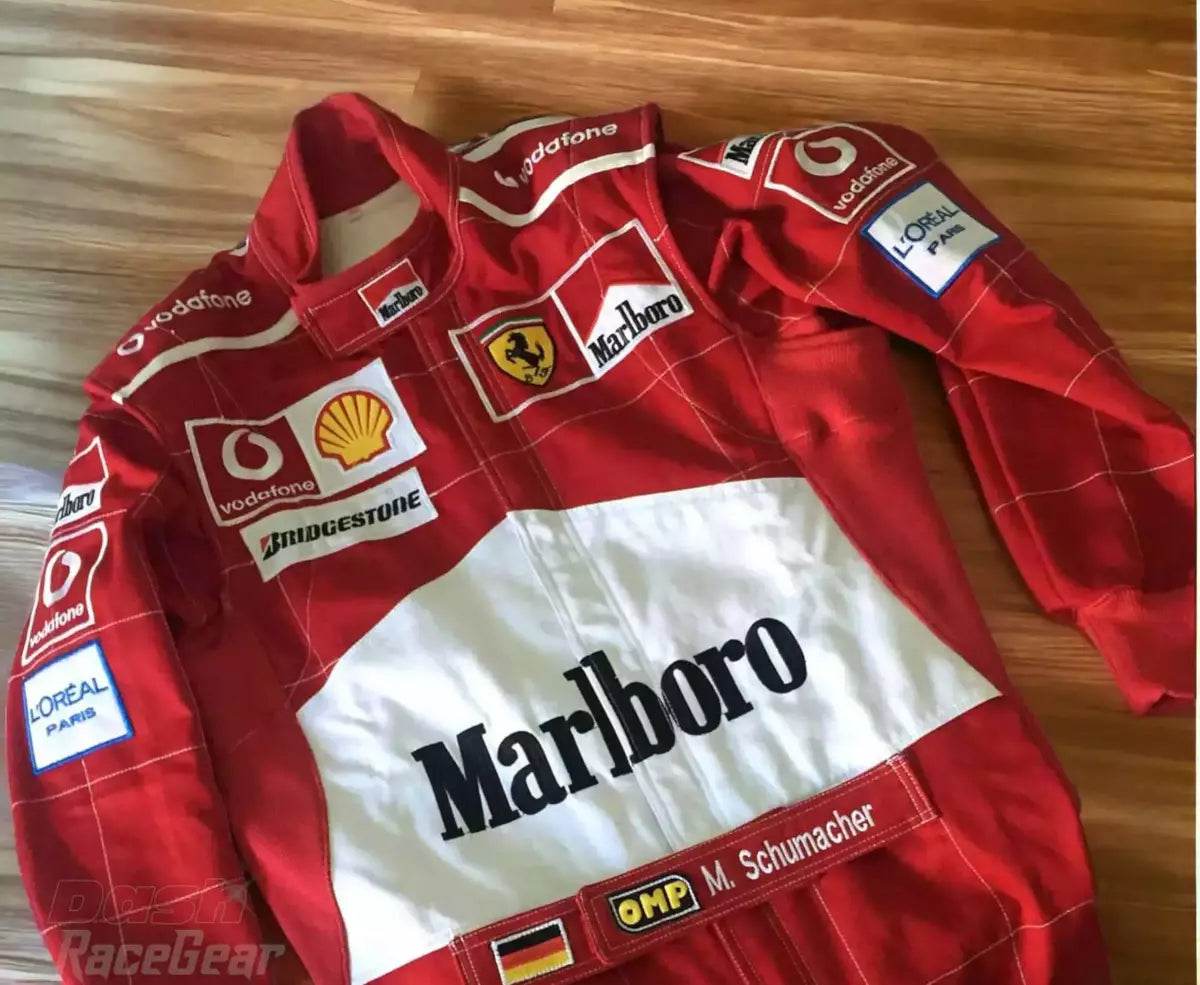 2004 Michael Schumacher Ferrari F1 Embroidered Racing Suit - Dash Racegear Store