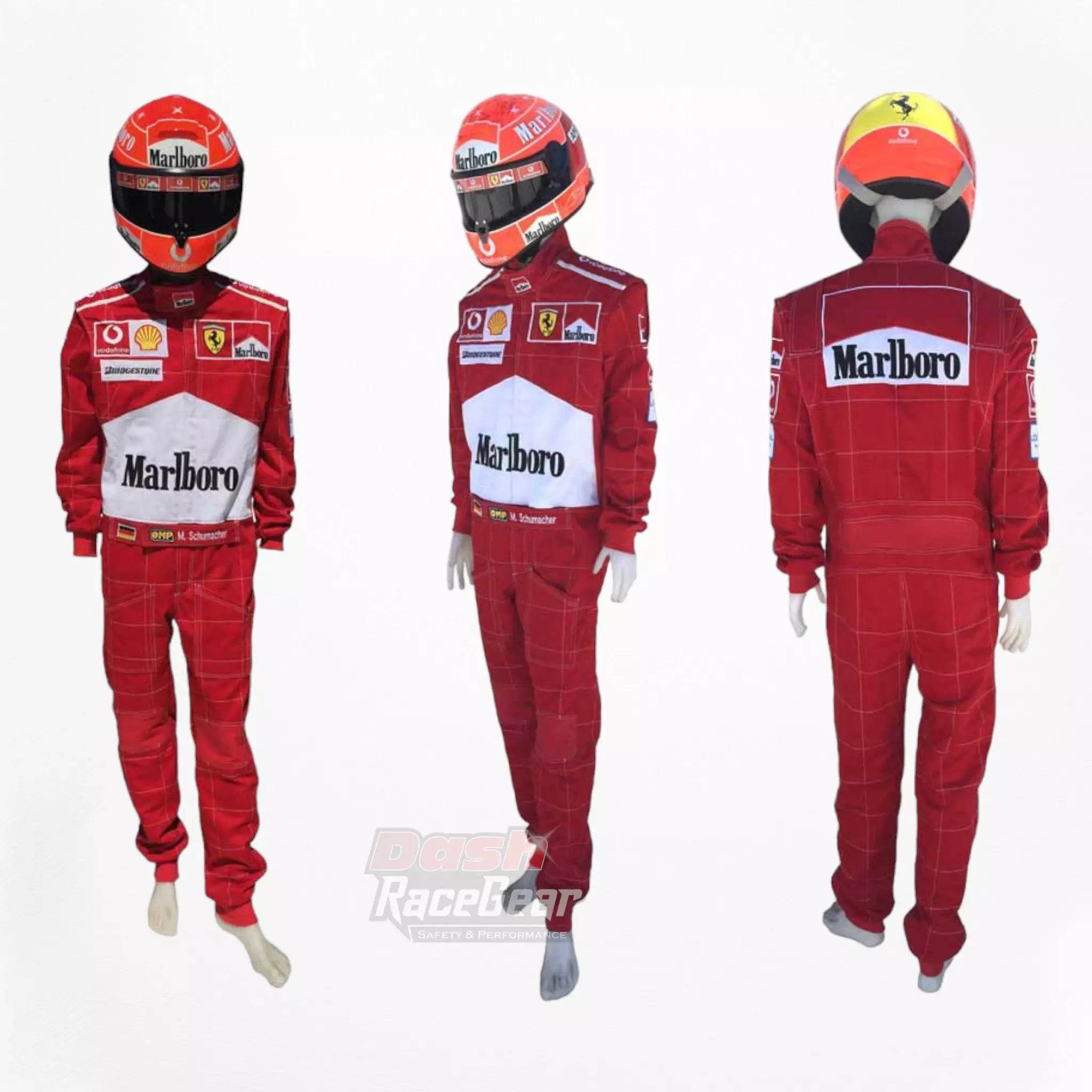2004 Michael Schumacher Ferrari F1 Embroidered Racing Suit - Dash Racegear Store
