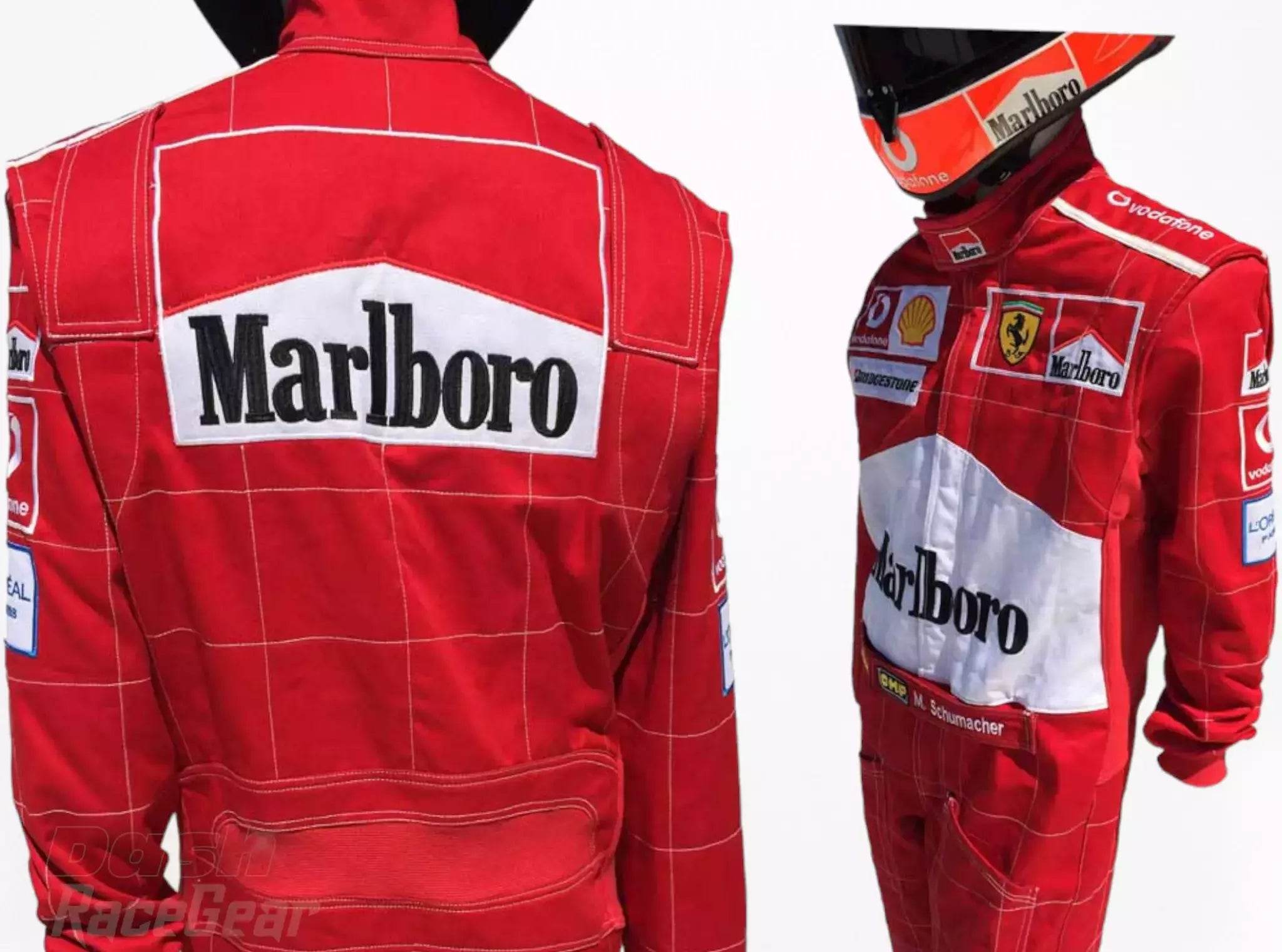 2004 Michael Schumacher Ferrari F1 Embroidered Racing Suit - Dash Racegear Store