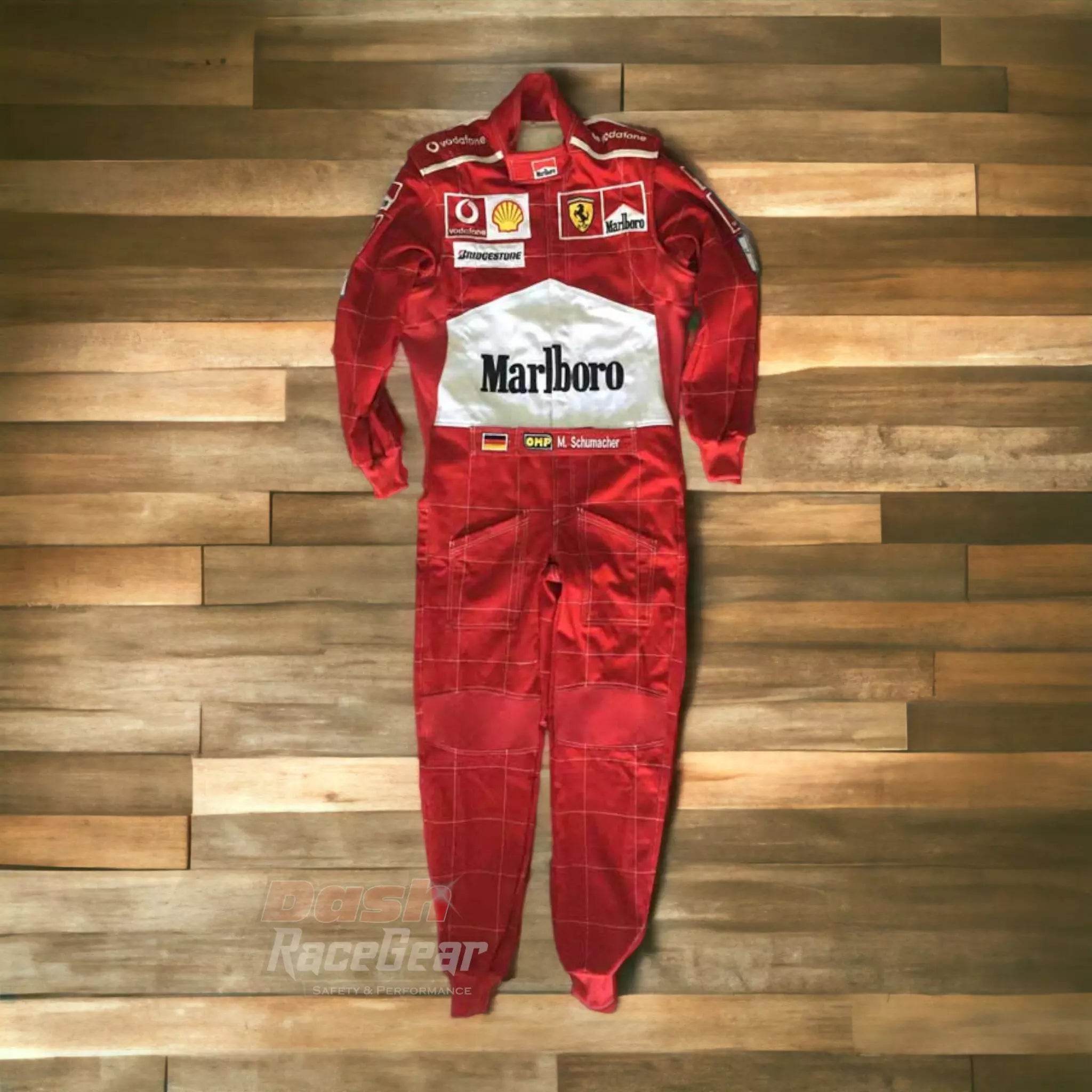 2004 Michael Schumacher Ferrari F1 Embroidered Racing Suit - Dash Racegear Store
