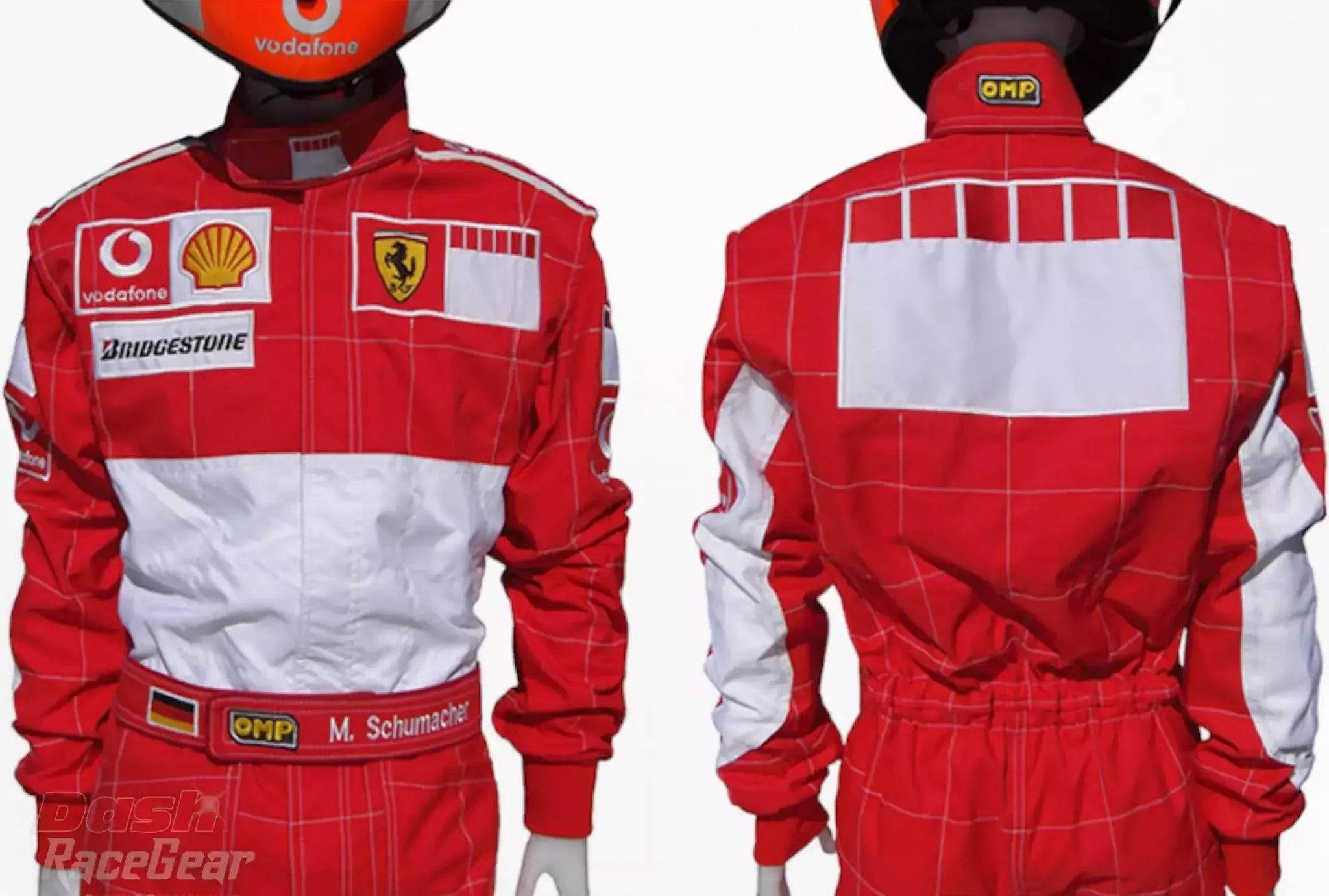 2006 Michael Schumacher BAR CODE Ferrari F1 Embroidered Racing Suit - Dash Racegear Store