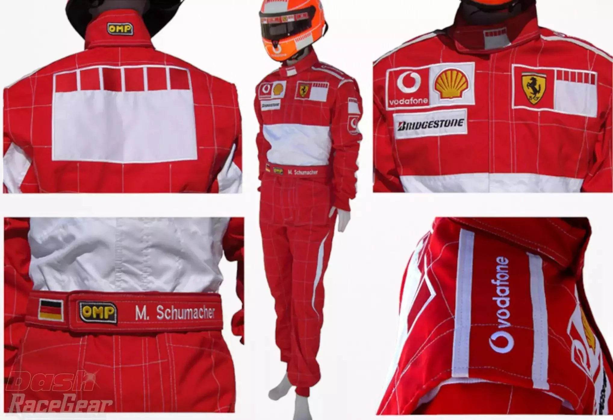 2006 Michael Schumacher BAR CODE Ferrari F1 Embroidered Racing Suit - Dash Racegear Store