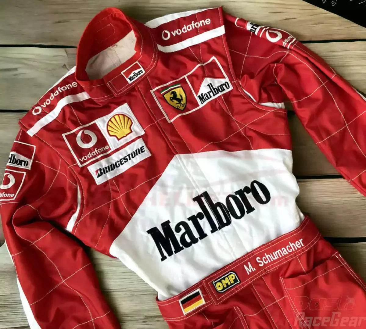 2006 Michael Schumacher Ferrari F1 Embroidered Racing suit - Dash Racegear Store