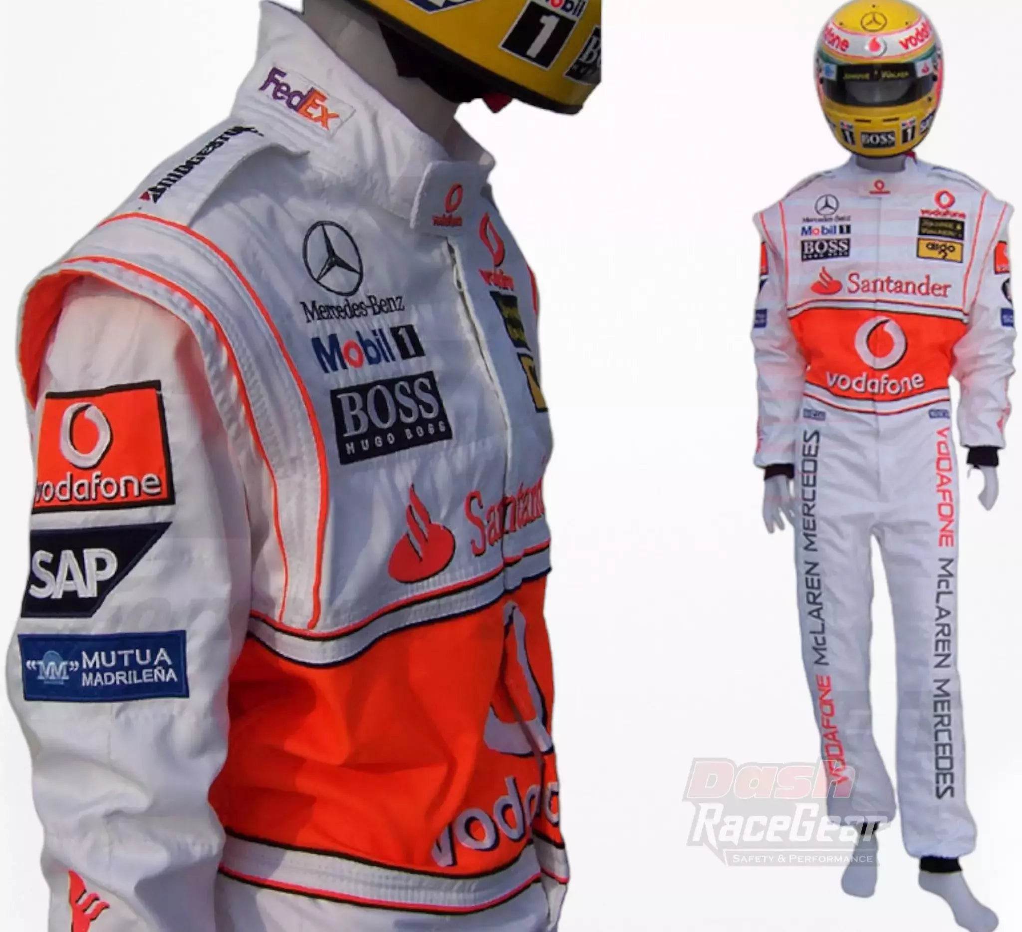 2007 Fernando Alonso McLaren F1 Embroidered Racing Suit - Dash Racegear Store