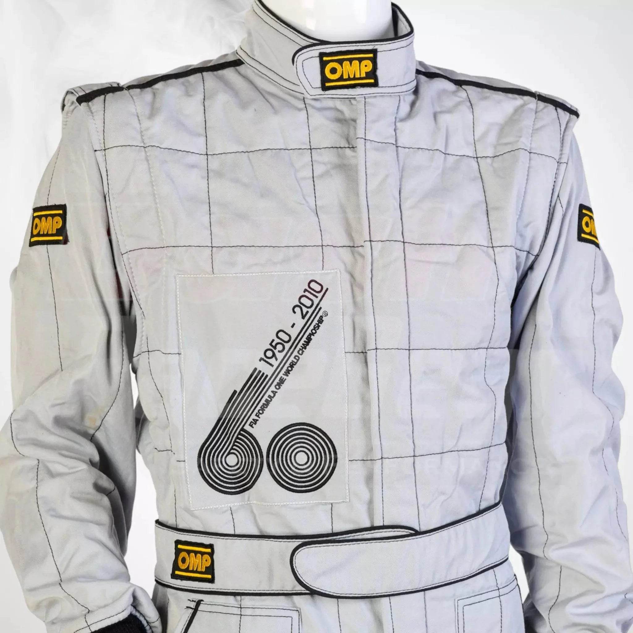 2010 Formula 1 50th Anniversary Bahrain Grand Prix Demonstration OMP NIGEL MANSELL’S Race Suit - Dash Racegear Store