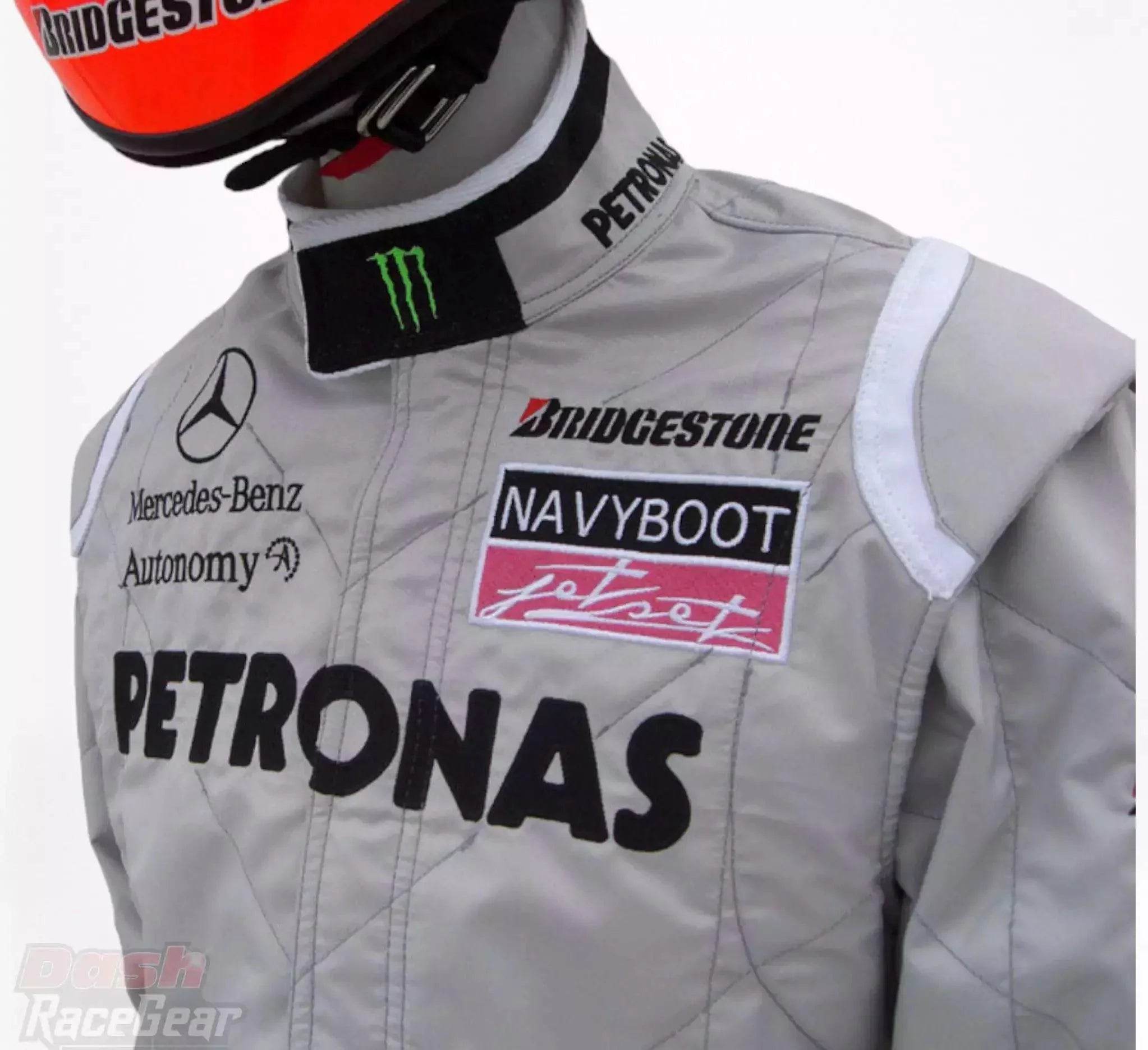 2010 Michael Schumacher Mercedes Benz F1 Embroiderd Race Suit - Dash Racegear Store
