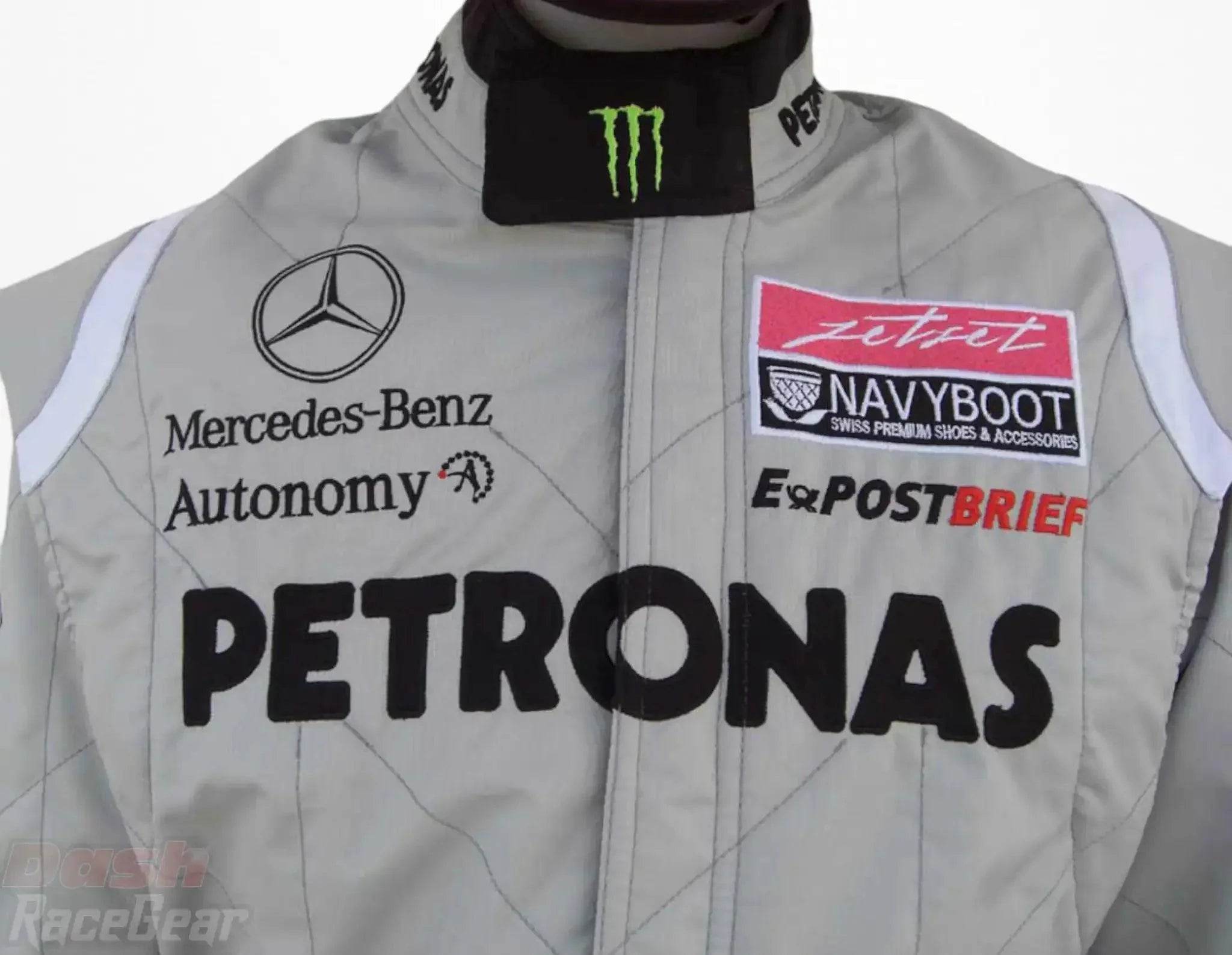 2011 Michael Schumacher Mercedes Benz F1 Embroidered Race Suit - Dash Racegear Store