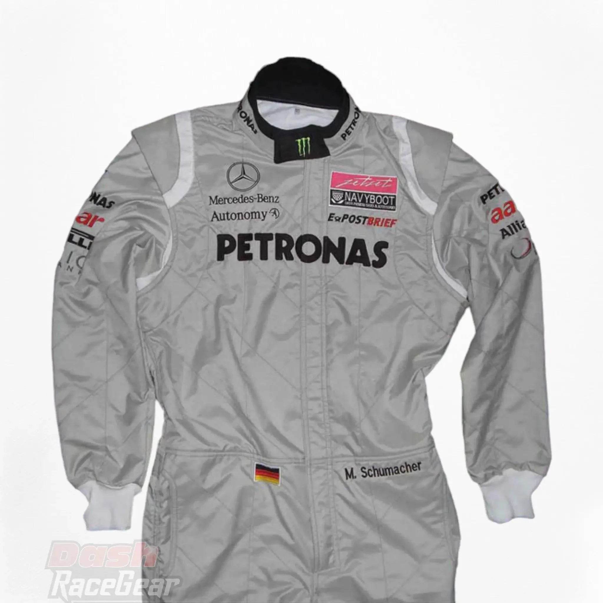 2011 Michael Schumacher Mercedes Benz F1 Embroidered Race Suit - Dash Racegear Store