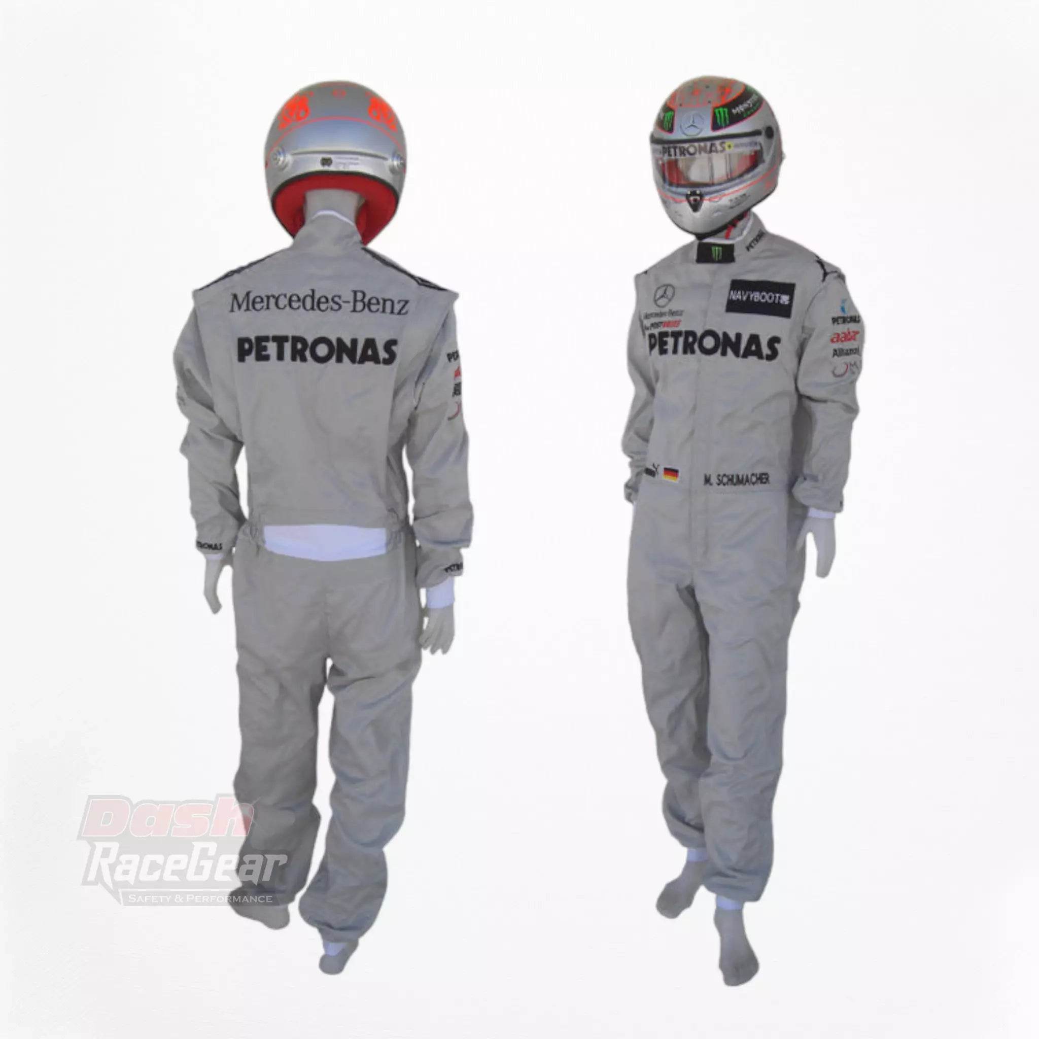 2012 Michael Schumacher Mercedes Benz F1 Embroidered Race Suit - Dash Racegear Store