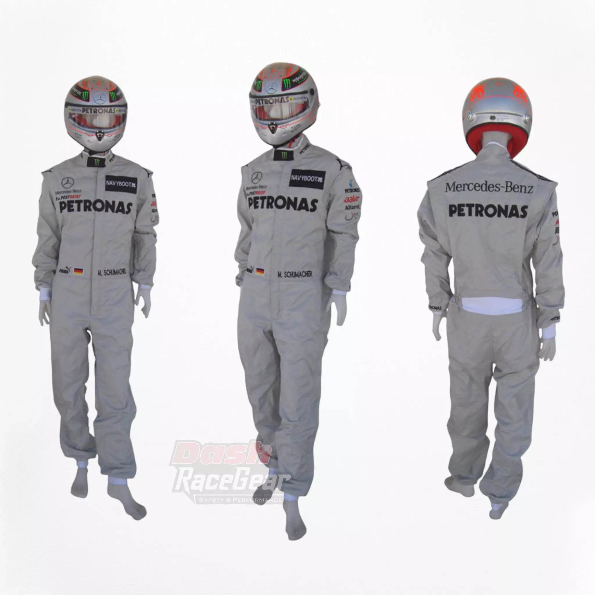 2012 Michael Schumacher Mercedes Benz F1 Embroidered Race Suit - Dash Racegear Store