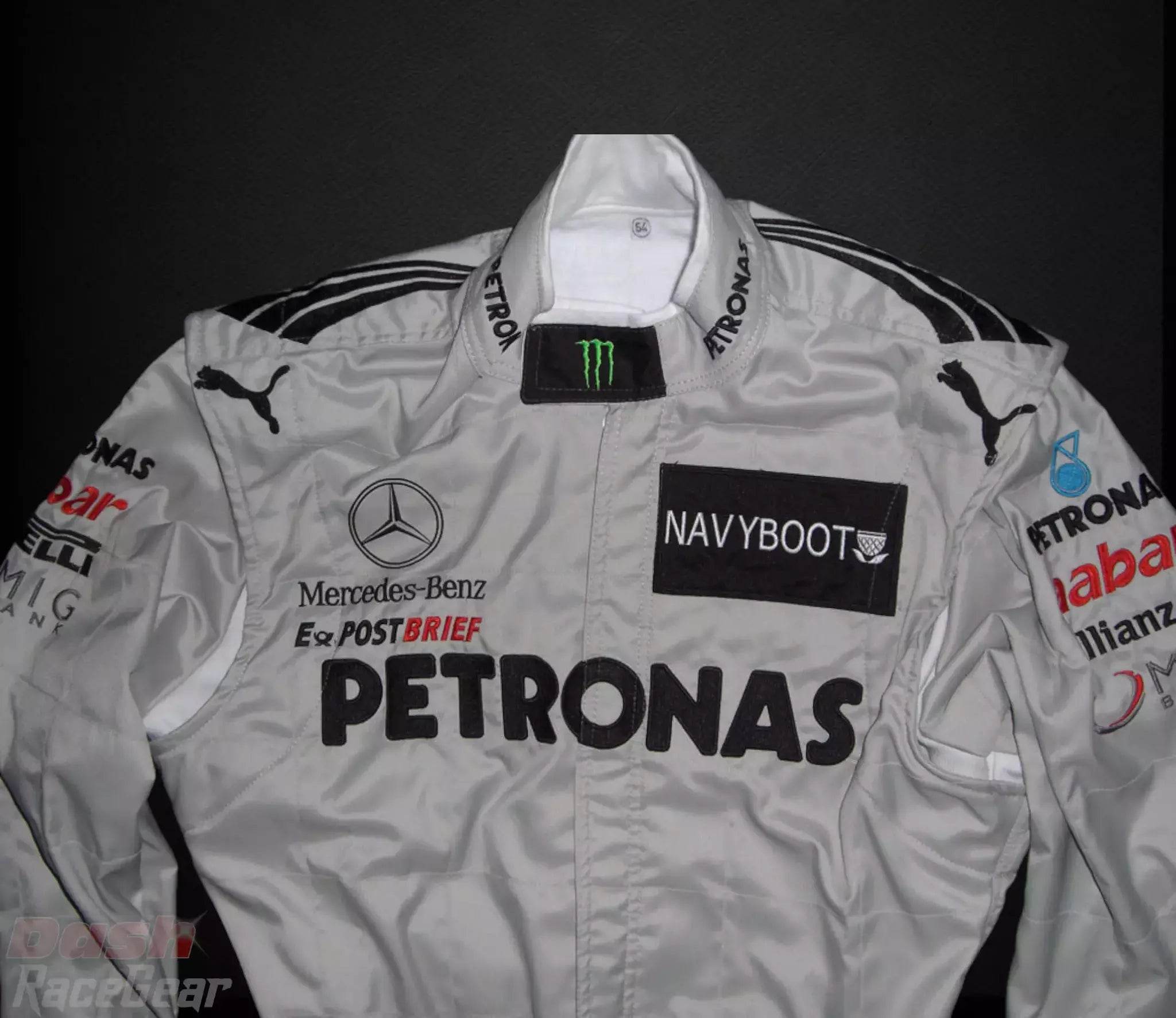2012 Michael Schumacher Mercedes Benz F1 Embroidered Race Suit - Dash Racegear Store