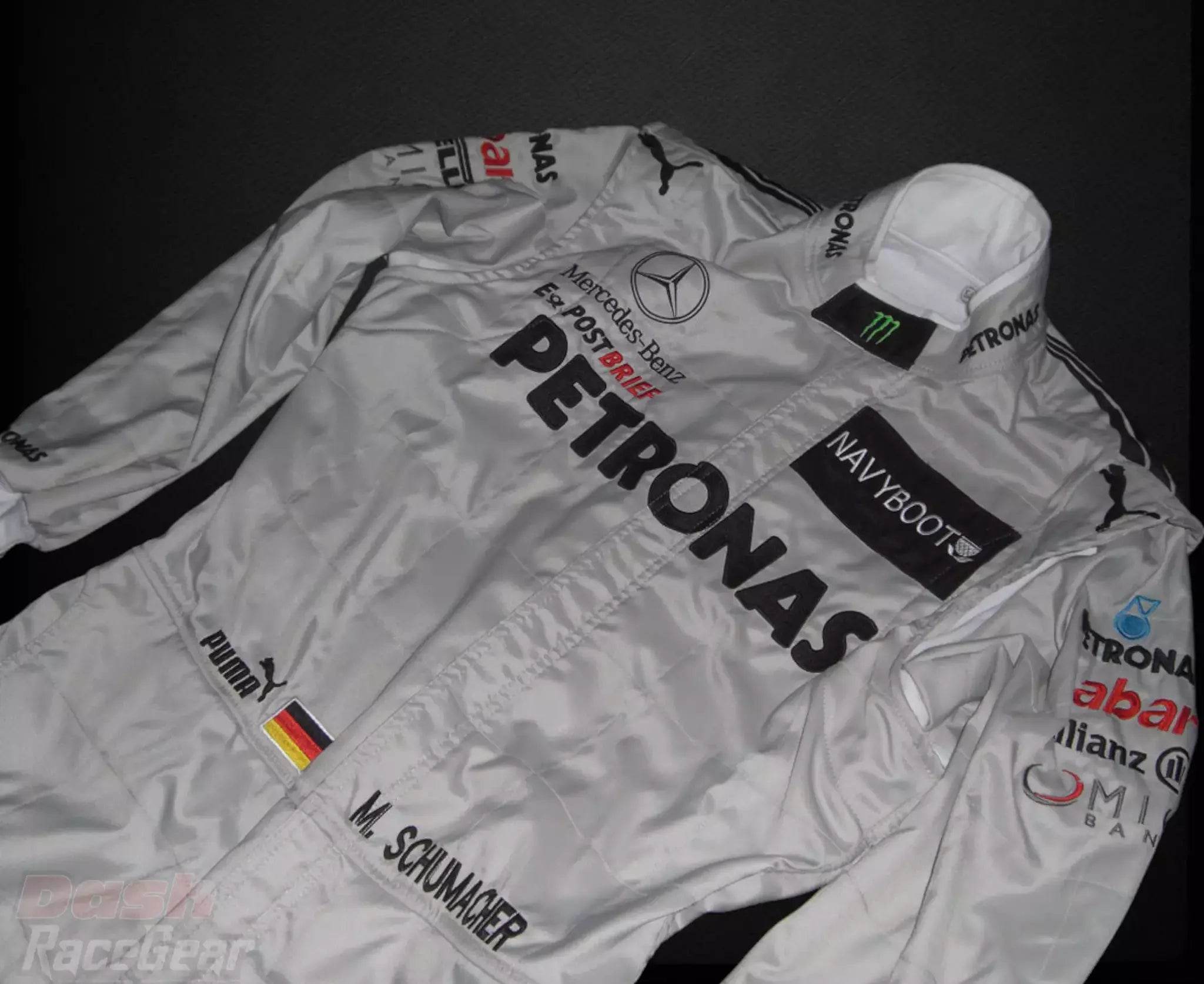 2012 Michael Schumacher Mercedes Benz F1 Embroidered Race Suit - Dash Racegear Store