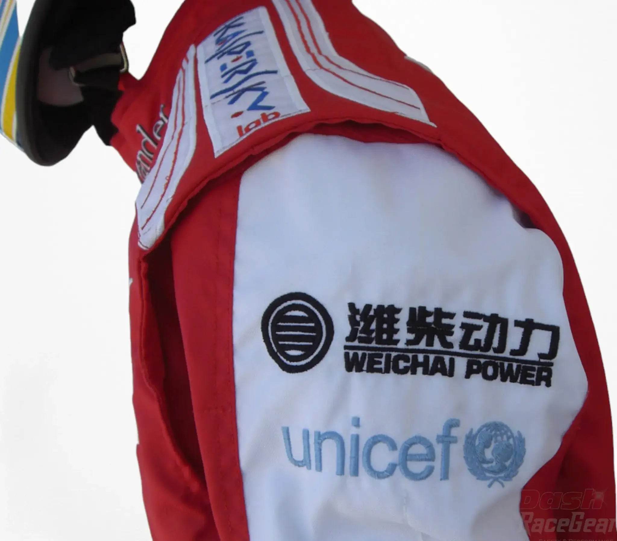 2013 Fernando Alonso Ferrari F1 Embroidered Racing Suit - Dash Racegear Store