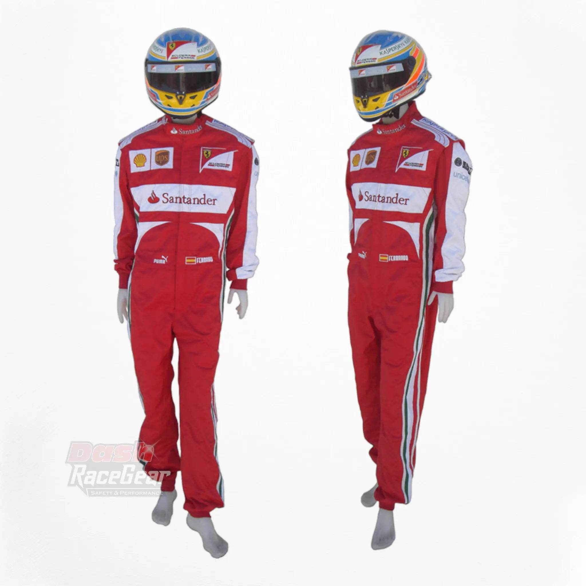 2013 Fernando Alonso Ferrari F1 Embroidered Racing Suit - Dash Racegear Store