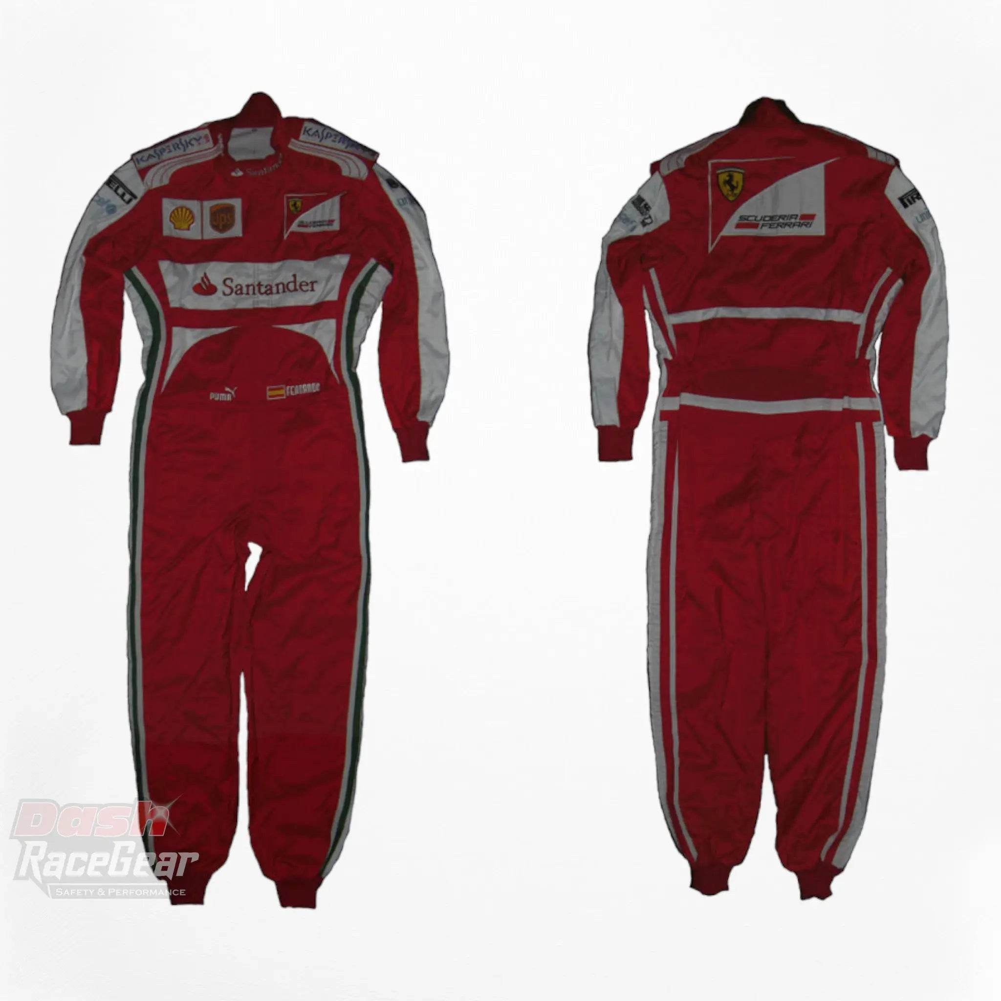 2013 Fernando Alonso Ferrari F1 Embroidered Racing Suit - Dash Racegear Store