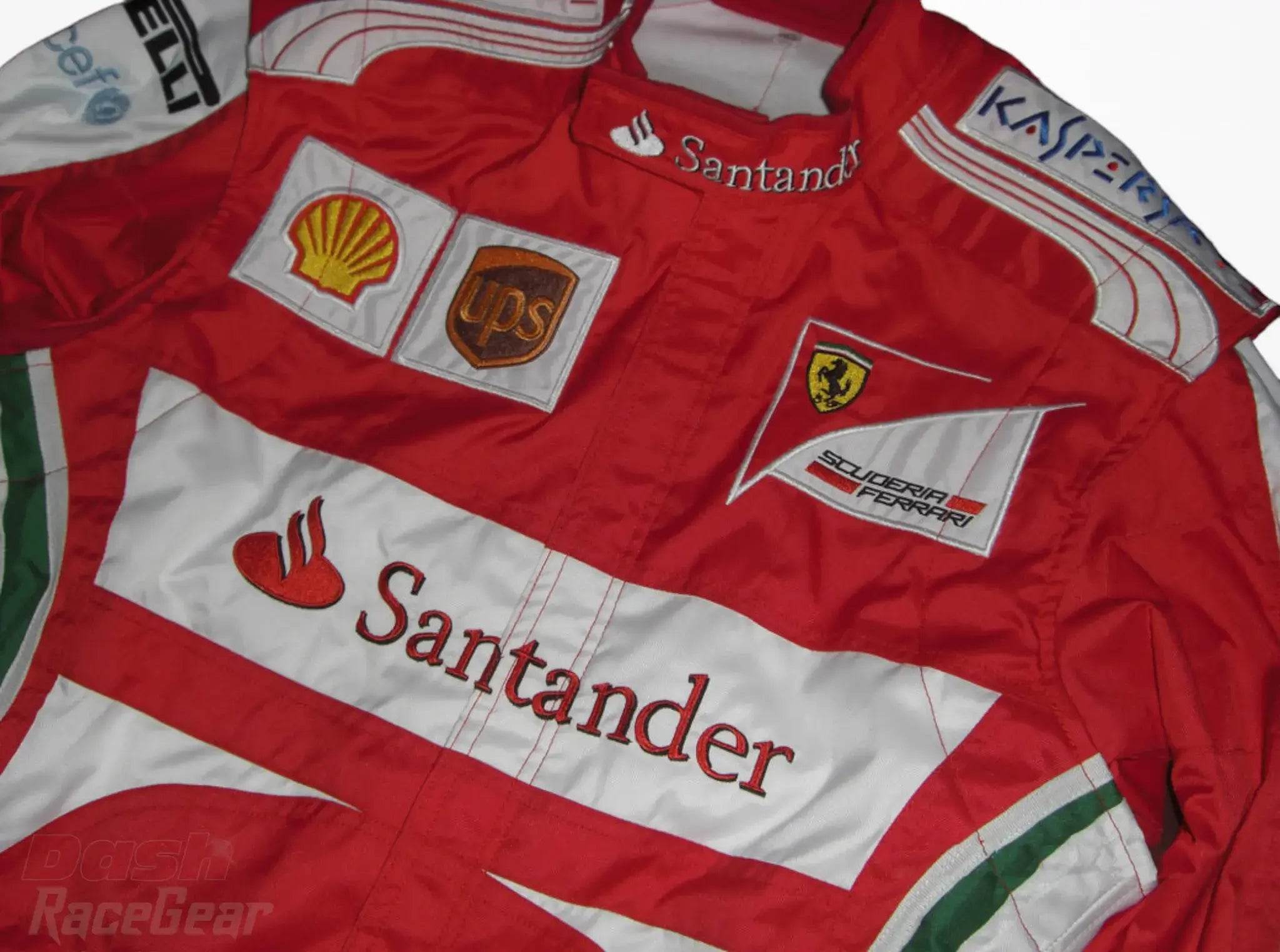 2013 Fernando Alonso Ferrari F1 Embroidered Racing Suit - Dash Racegear Store