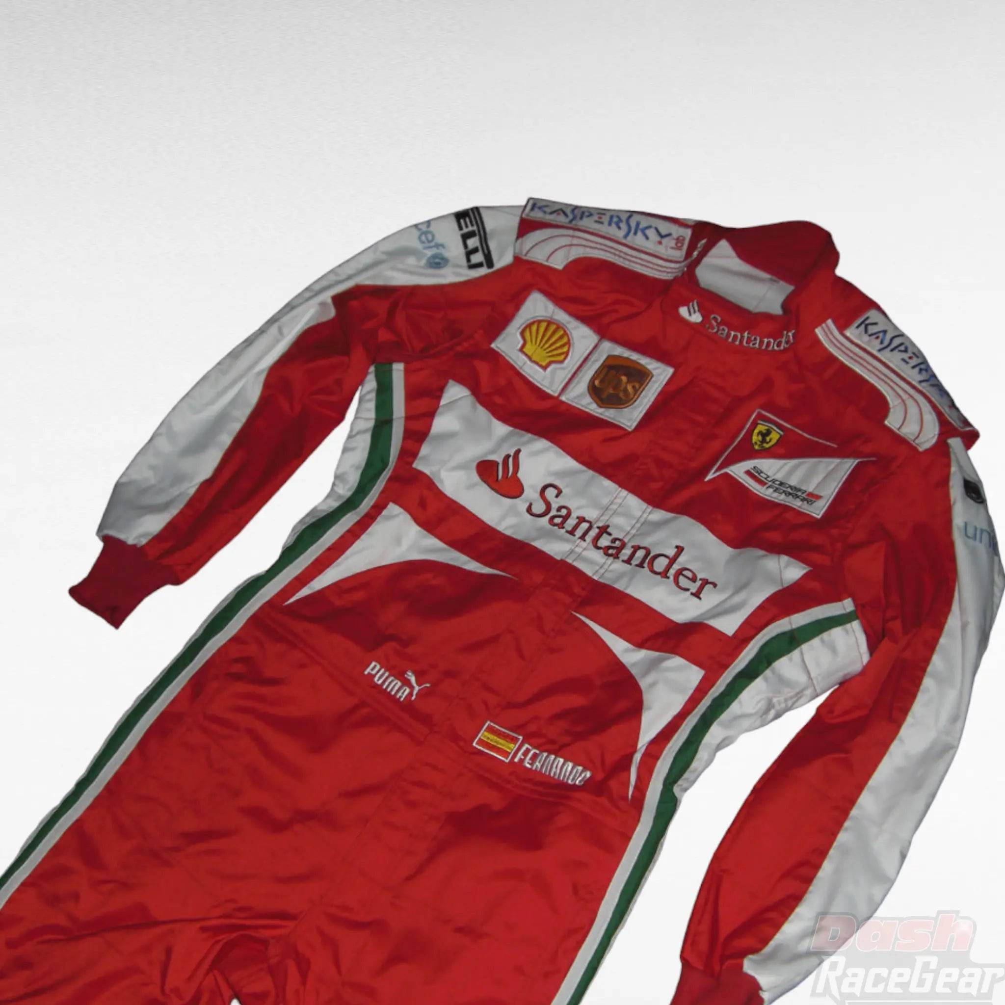 2013 Fernando Alonso Ferrari F1 Embroidered Racing Suit - Dash Racegear Store