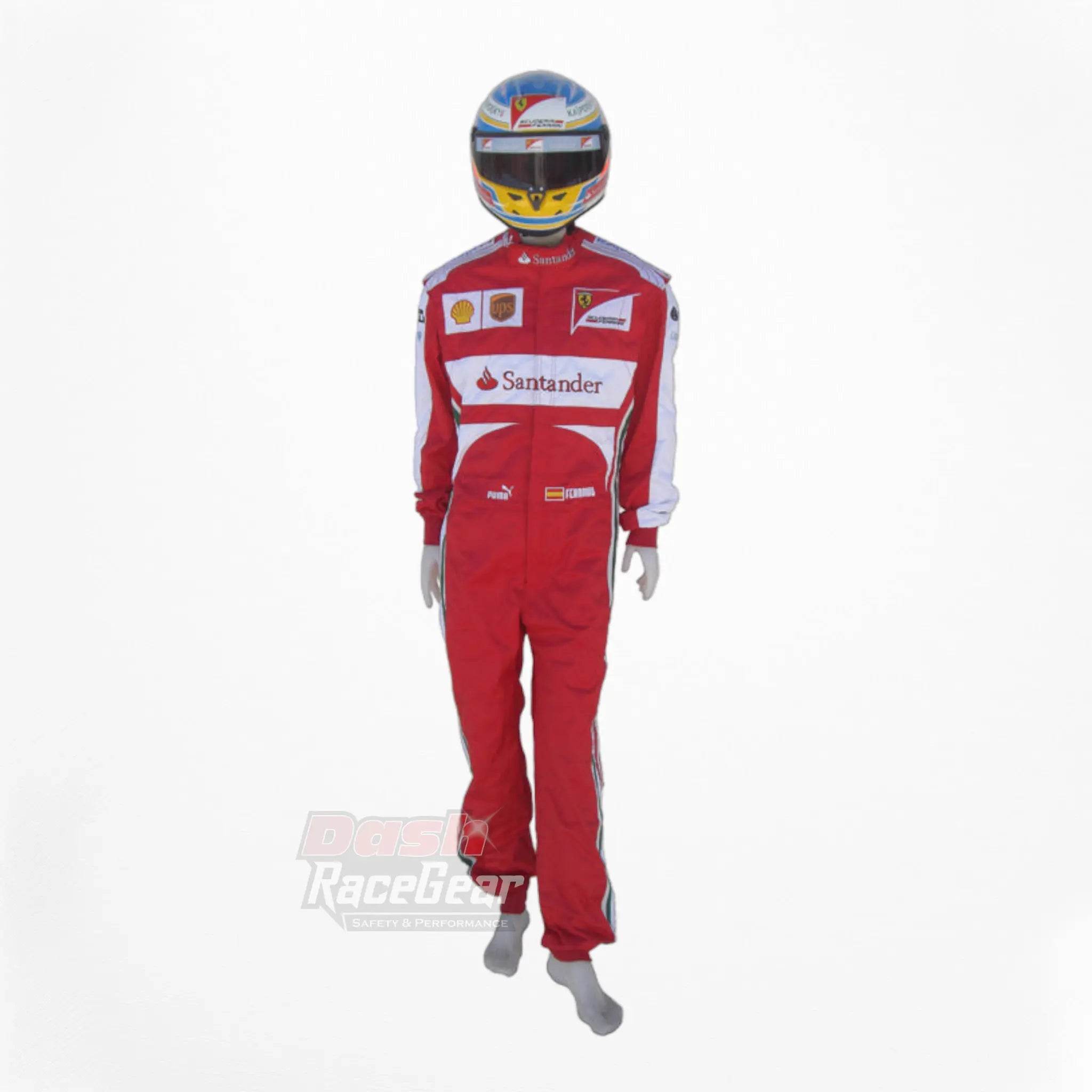 2013 Fernando Alonso Ferrari F1 Embroidered Racing Suit - Dash Racegear Store