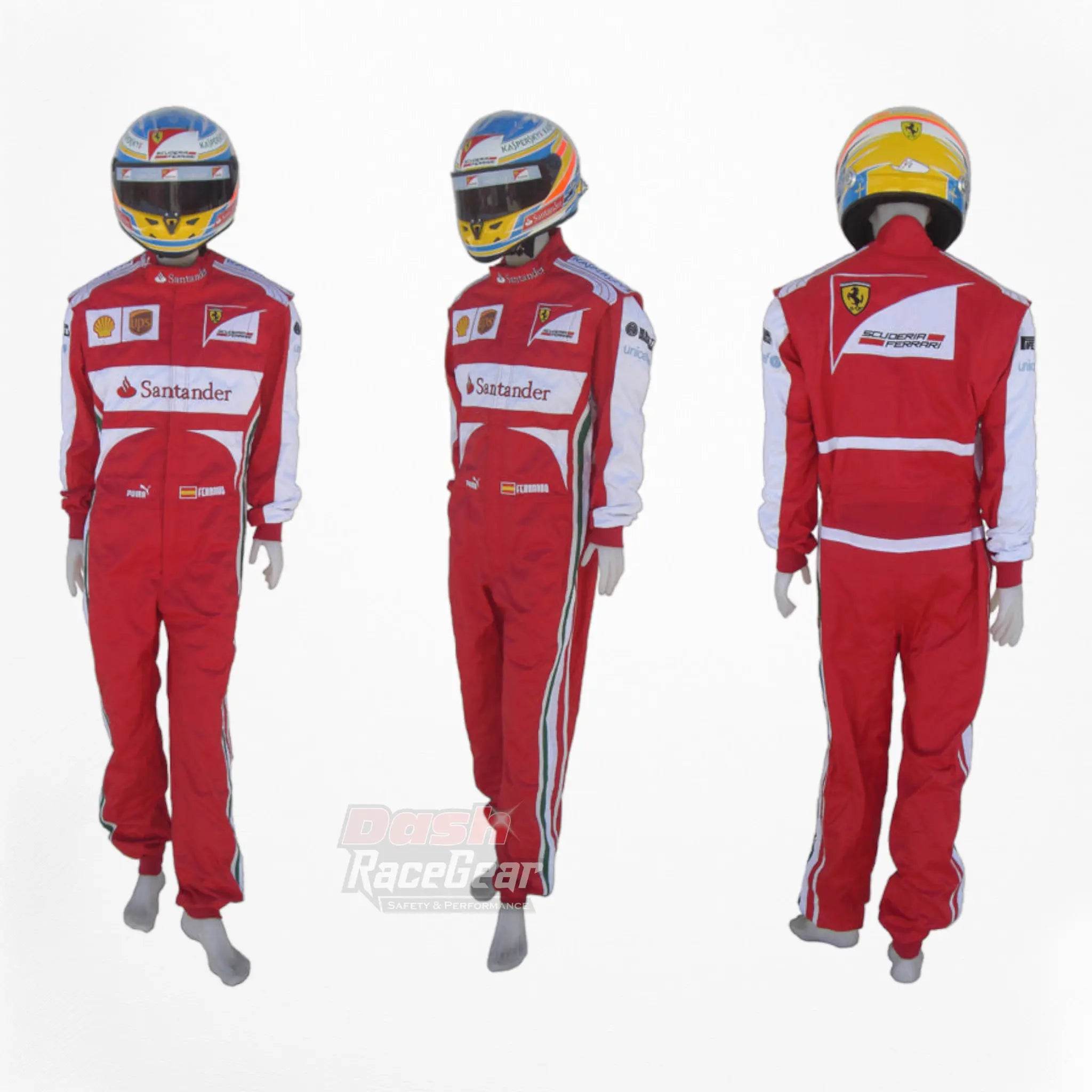 2013 Fernando Alonso Ferrari F1 Embroidered Racing Suit - Dash Racegear Store
