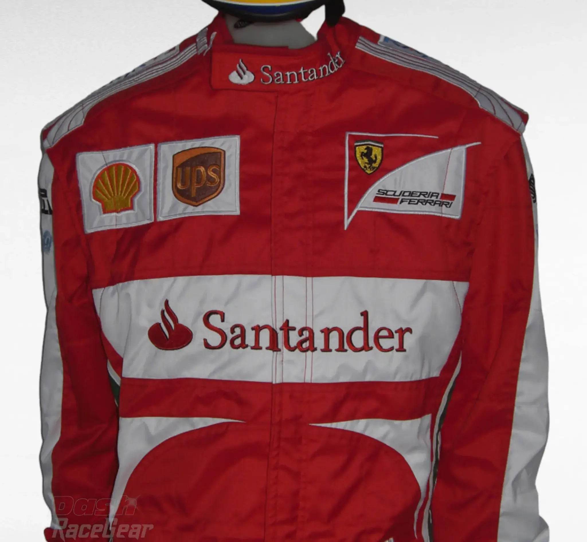 2013 Fernando Alonso Ferrari F1 Embroidered Racing Suit - Dash Racegear Store