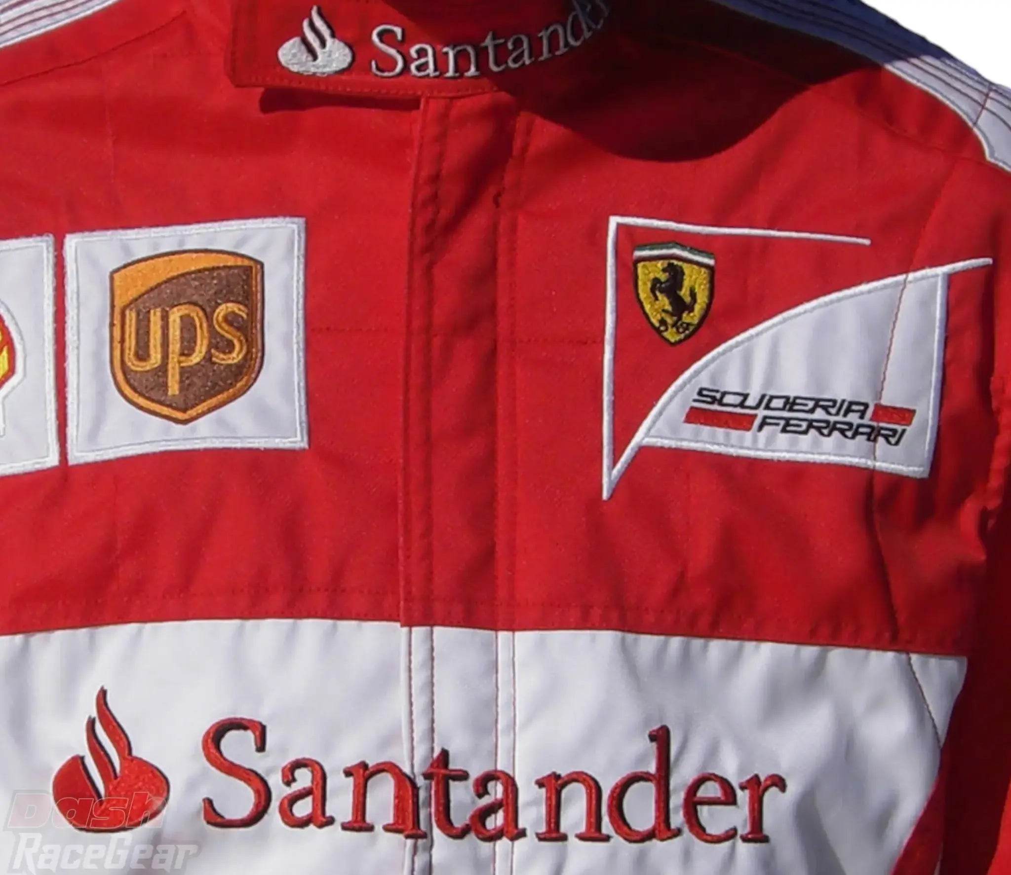 2013 Fernando Alonso Ferrari F1 Embroidered Racing Suit - Dash Racegear Store