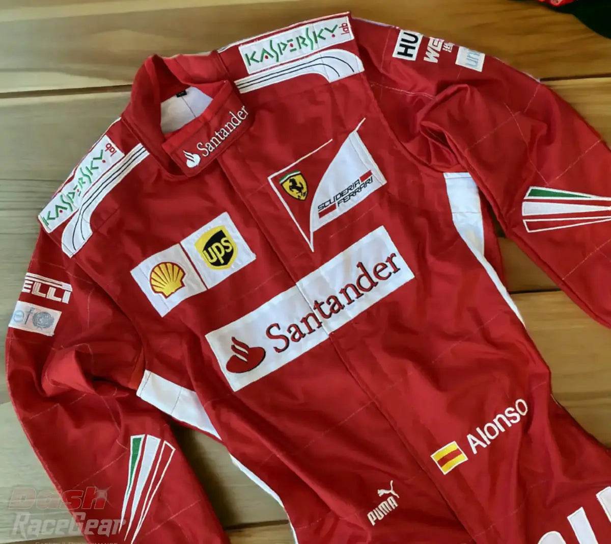 2014 Fernando Alonso Ferrari F1 Embroidered Racing Suit - Dash Racegear Store