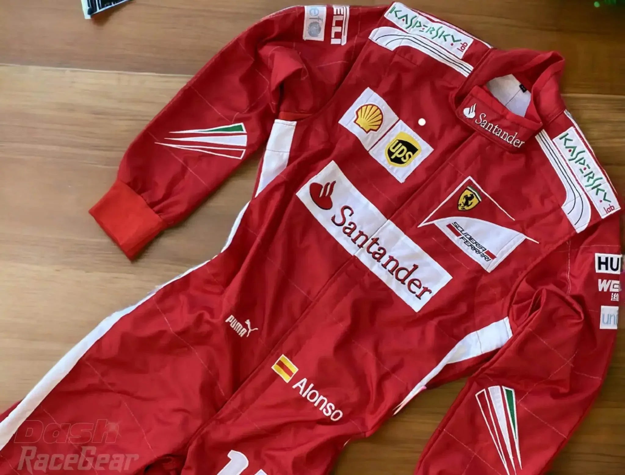2014 Fernando Alonso Ferrari F1 Embroidered Racing Suit