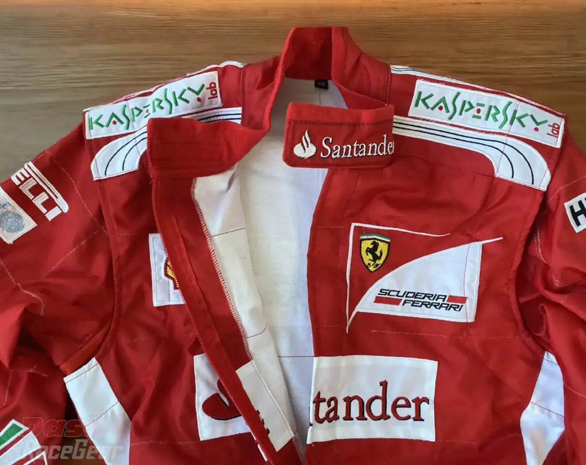 2014 Fernando Alonso Ferrari F1 Embroidered Racing Suit - Dash Racegear Store
