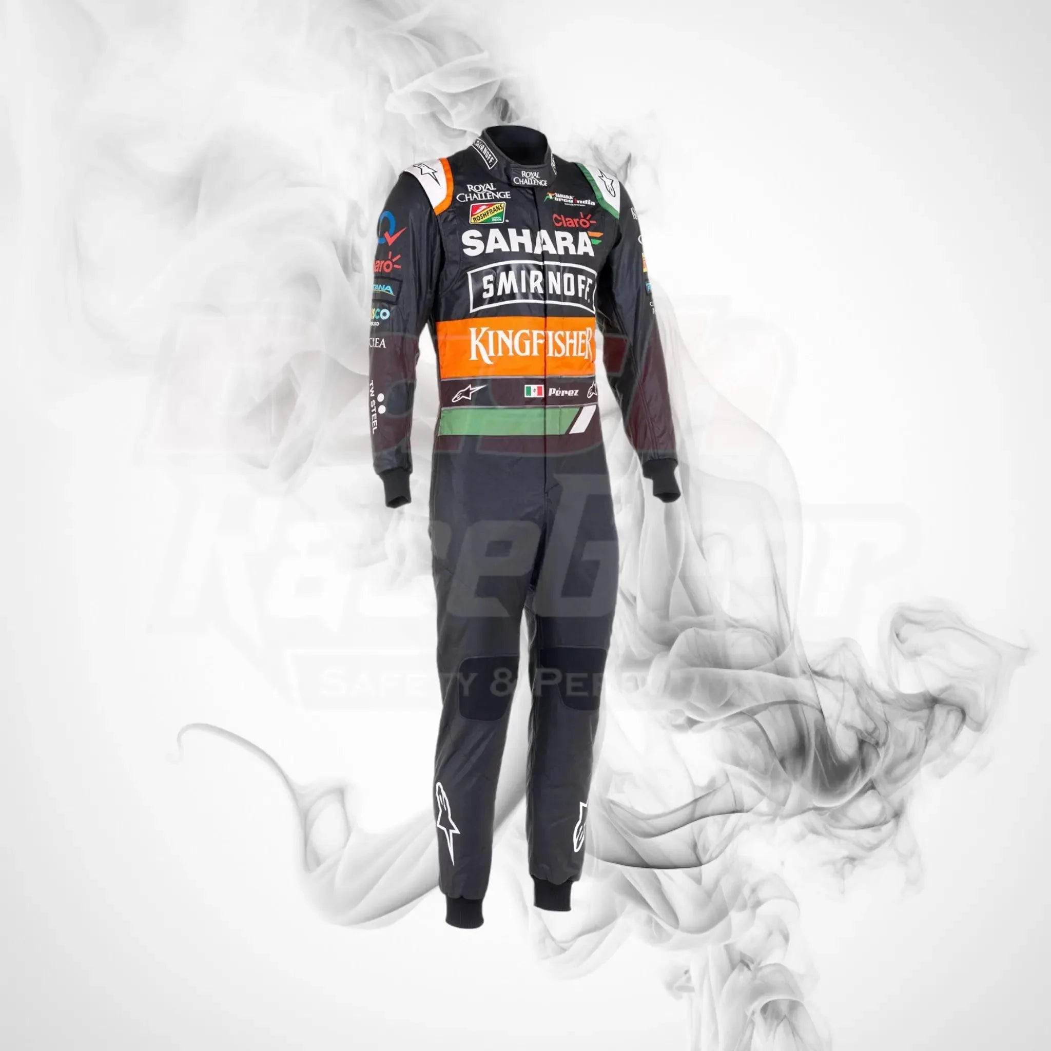 2014 Sergio Pérez Sahara Force F1 Racing Suit - Dash Racegear Store