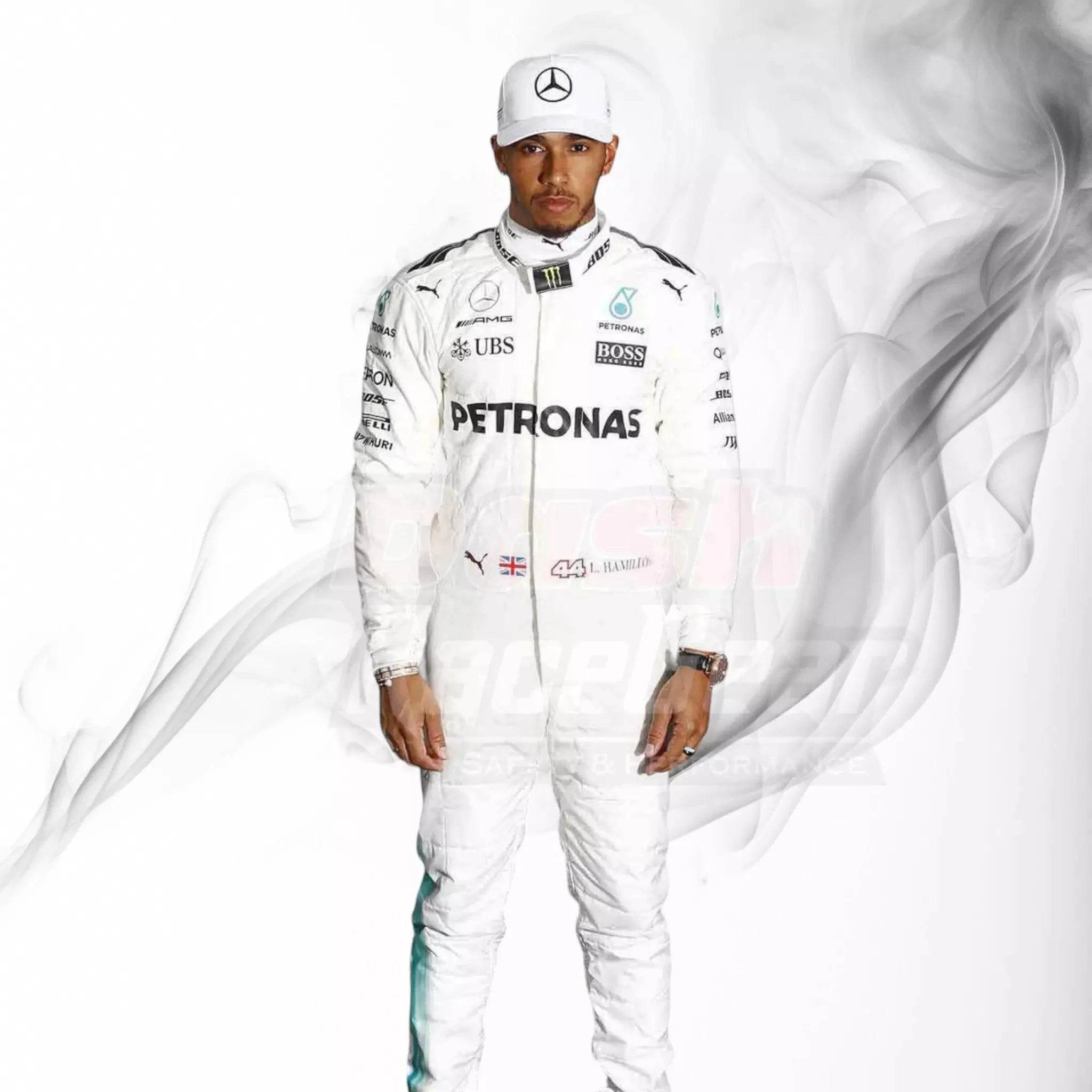 2017 Lewis Hamilton Mercedes-Benz F1 Printed Racing Suit - Dash Racegear Store
