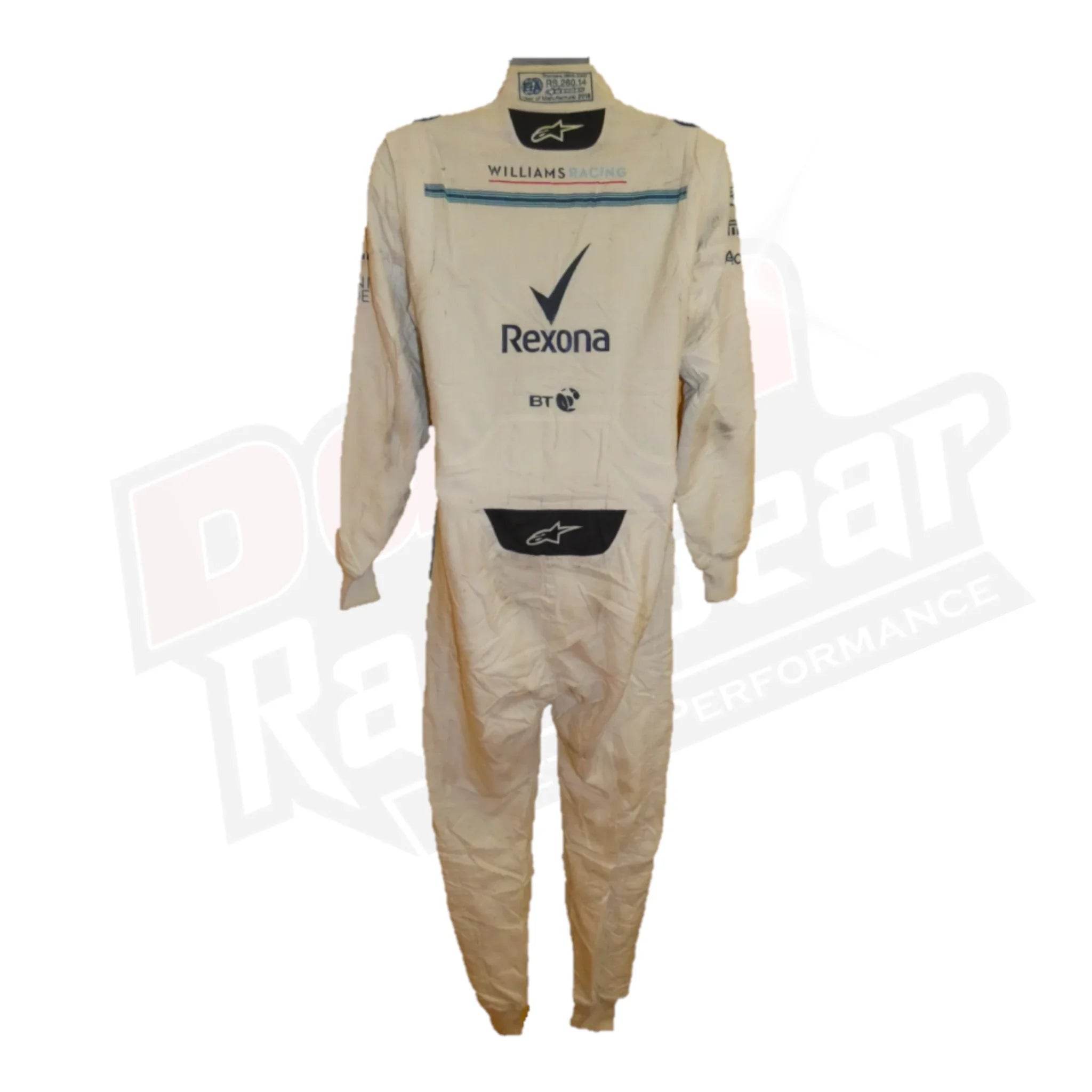 2018 Lance Stroll Abu Dhabi GP Williams race suit - Dash Racegear Store