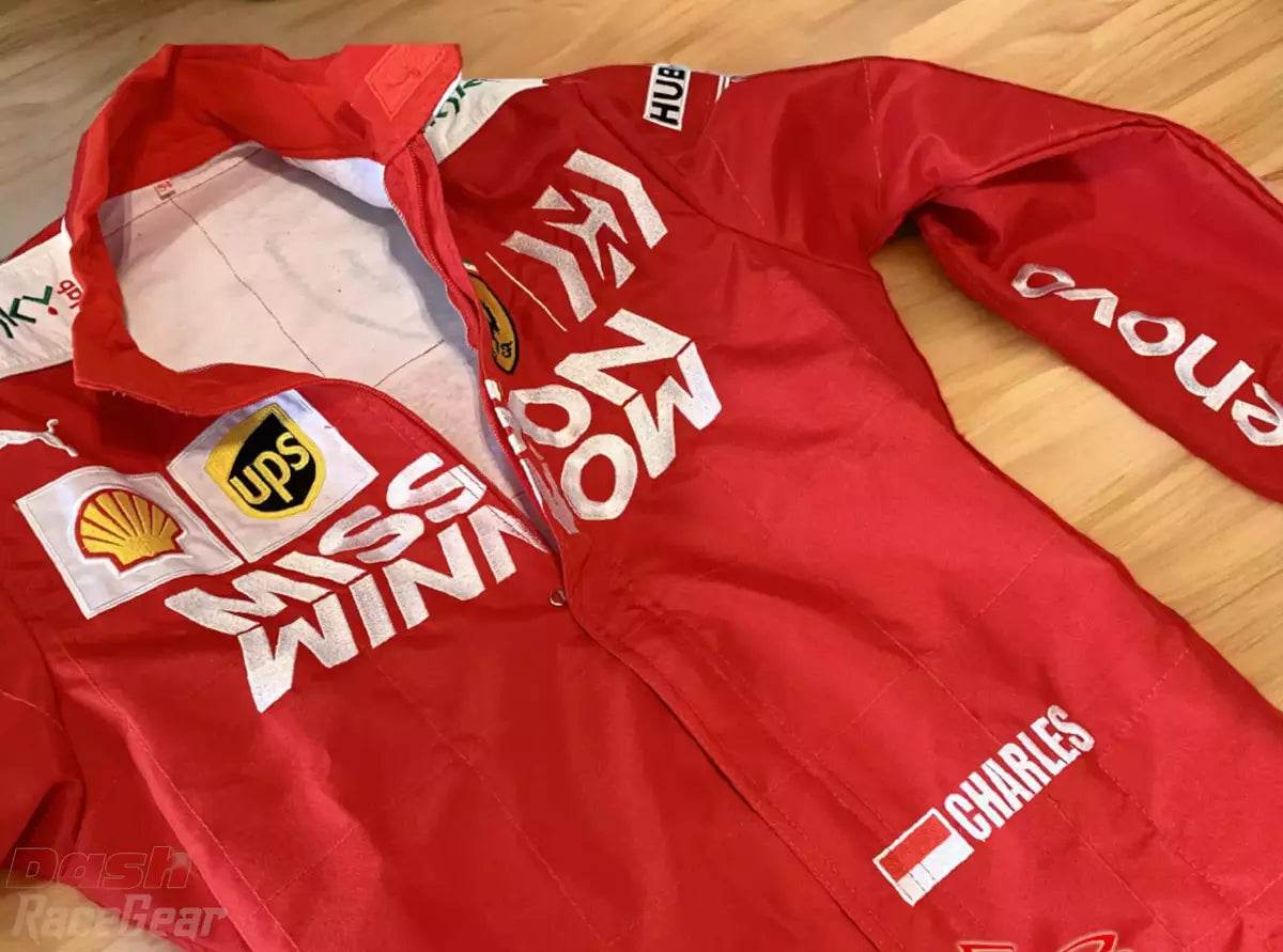 2019 Charles Leclerc Ferrari Mission Winnow F1 Embroidered Racing Suit - Dash Racegear Store