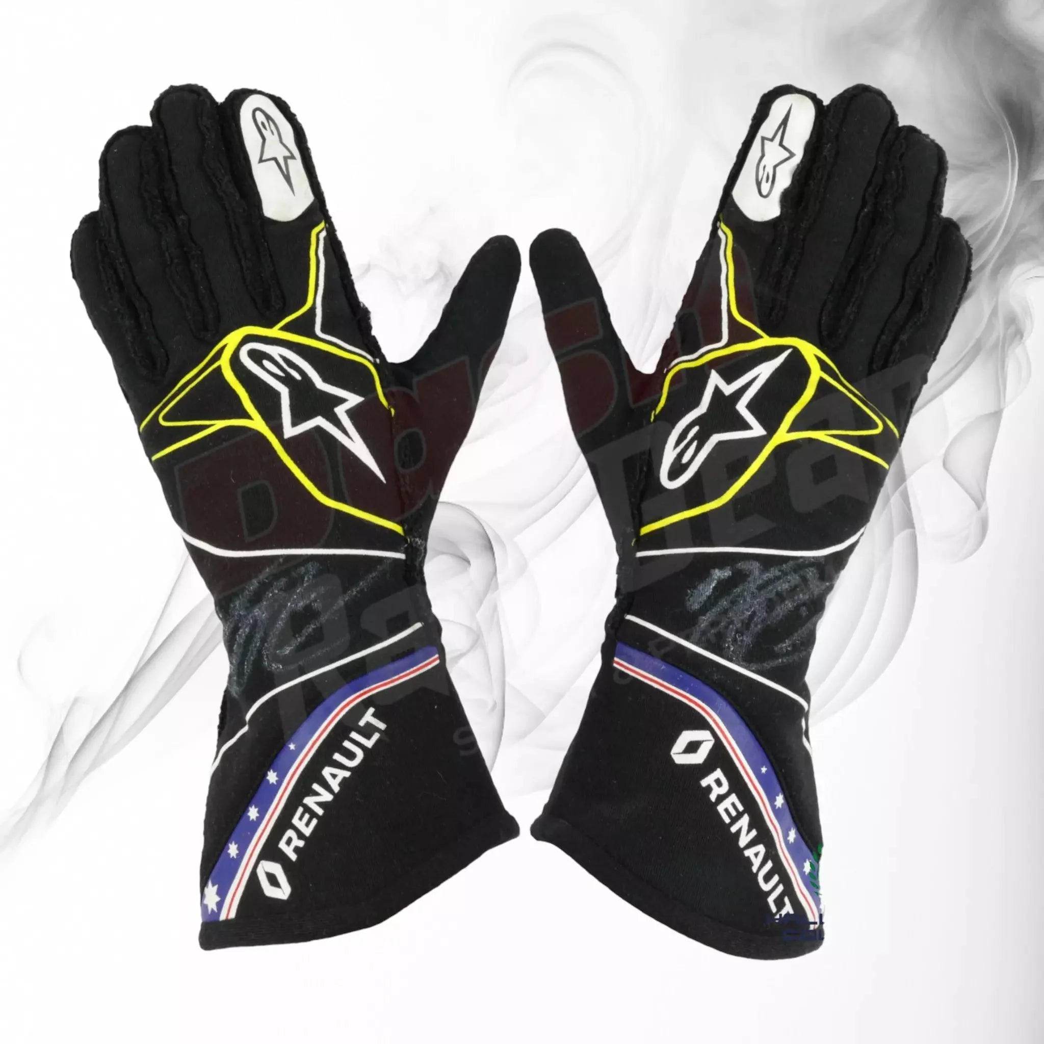 2019 Daniel Ricciard Renault F1 Race Gloves - Dash Racegear Store