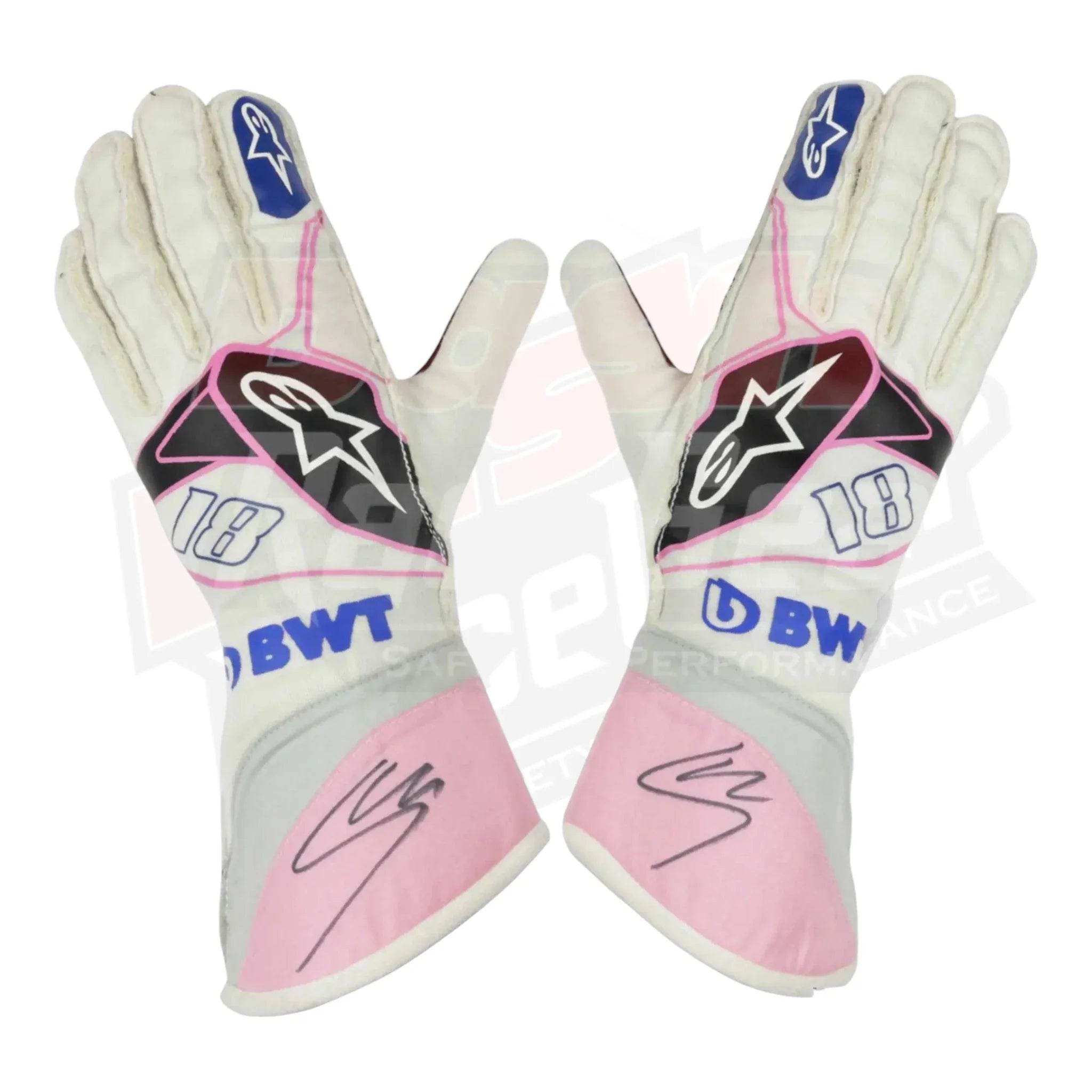 2019 Lance Stroll BWT Race Spec Racing Point F1 Gloves - Dash Racegear Store