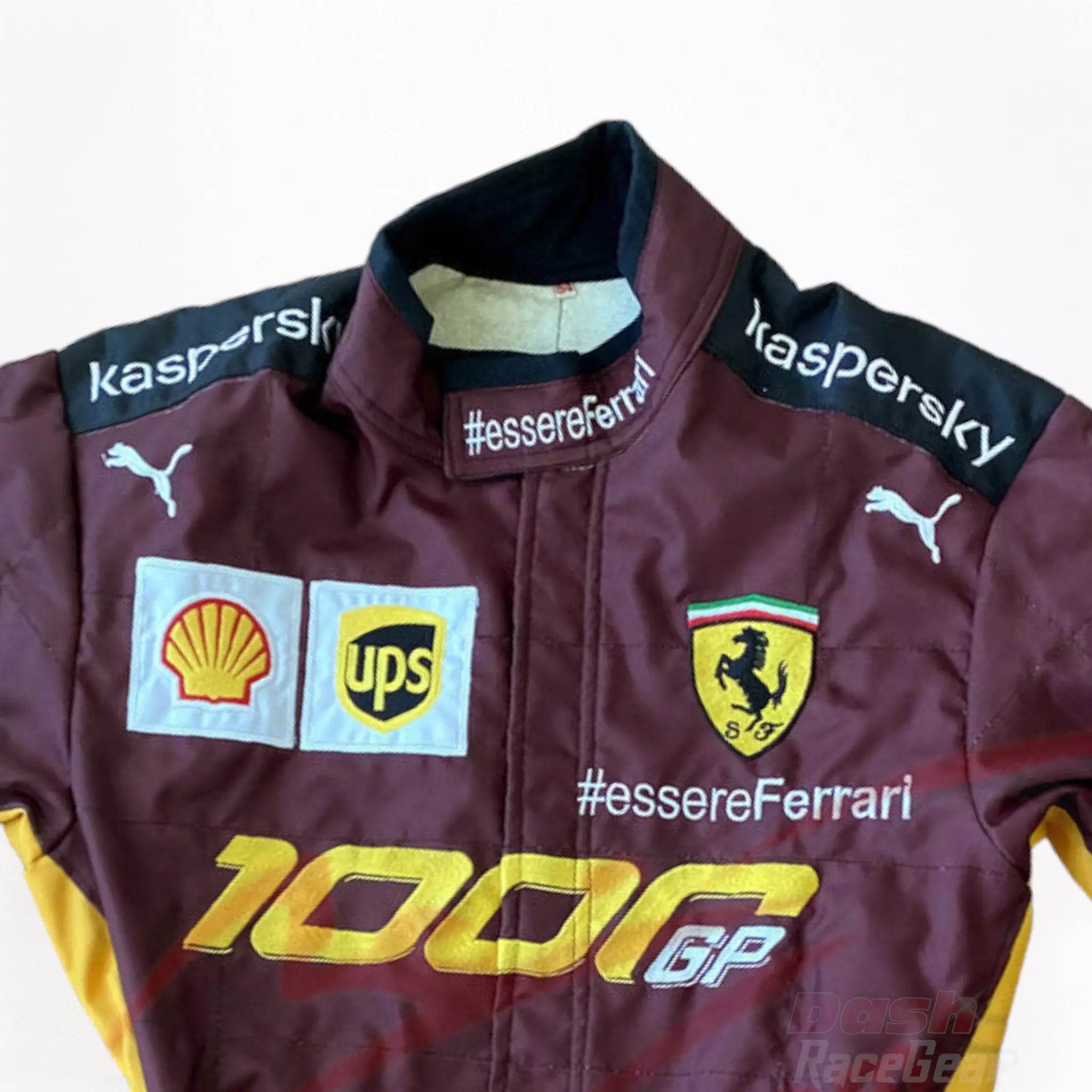 2020 Charles Leclerc Ferrari 1000 GP F1 Embroidered Racing Suit - Dash Racegear Store