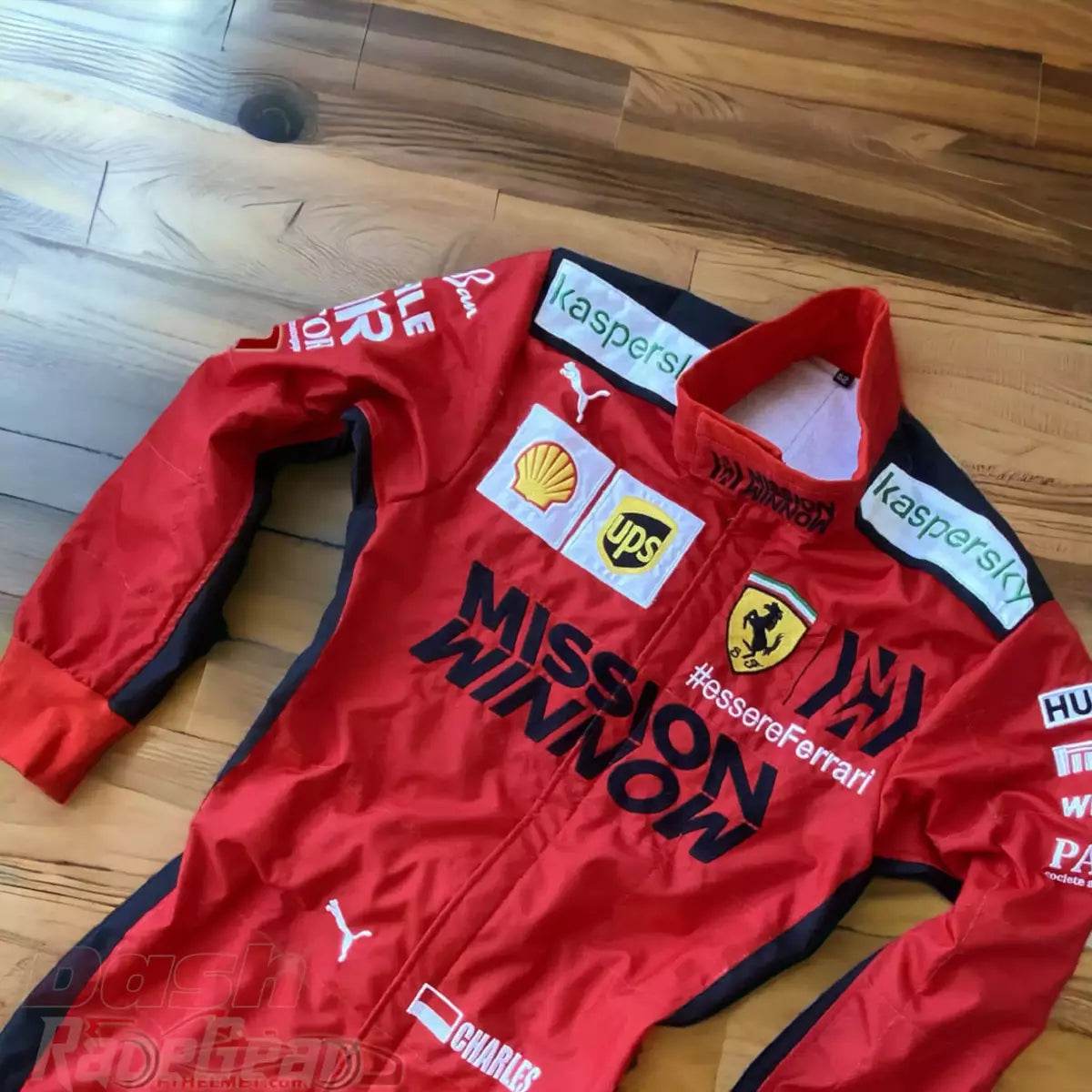 2020 Charles Leclerc Ferrari Mission Winnow F1 Embroidered Racing Suit - Dash Racegear Store