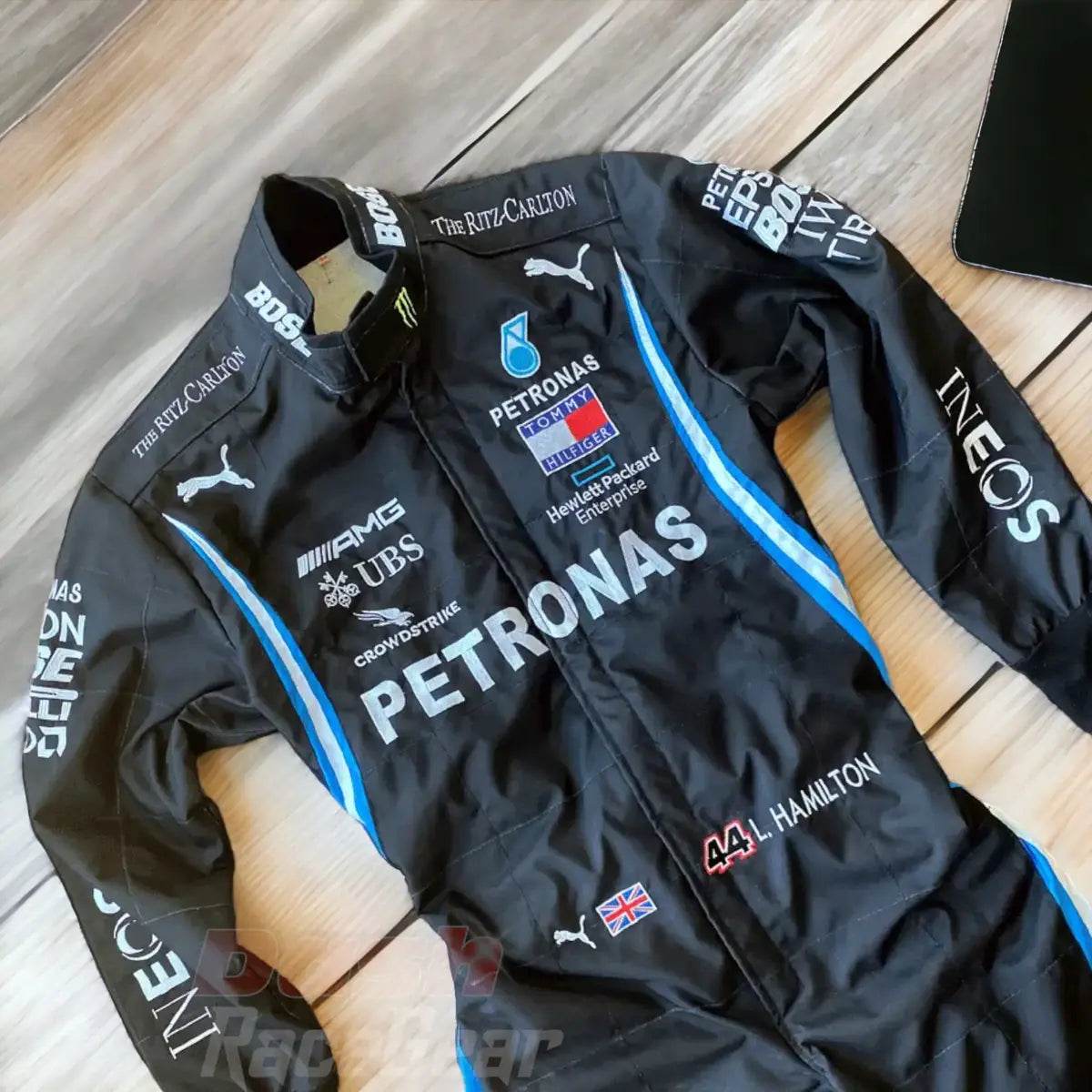 2020 Lewis Hamilton Mercedes AMG F1 Embroidery Race Suit - Dash Racegear Store