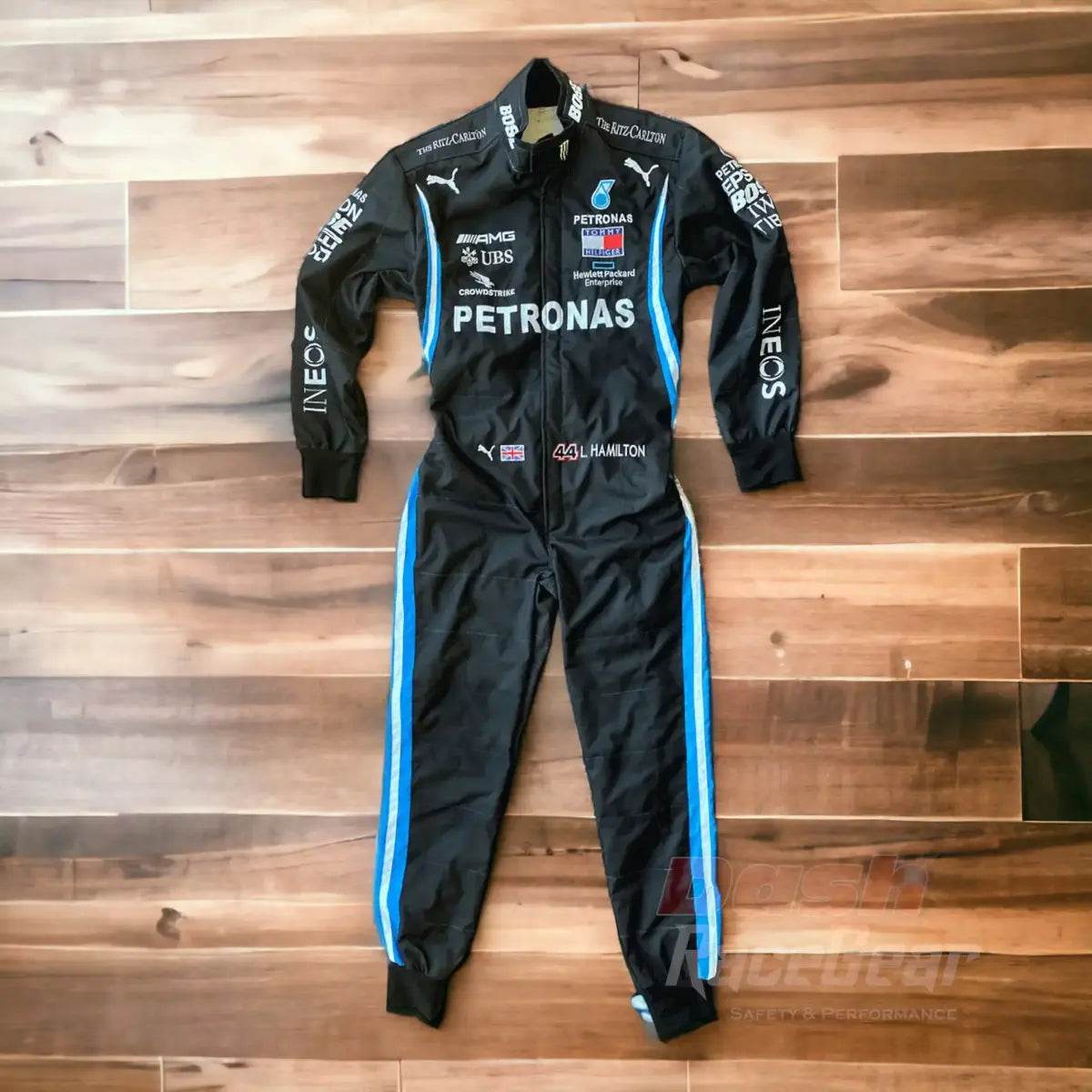 2020 Lewis Hamilton Mercedes AMG F1 Embroidery Race Suit - Dash Racegear Store