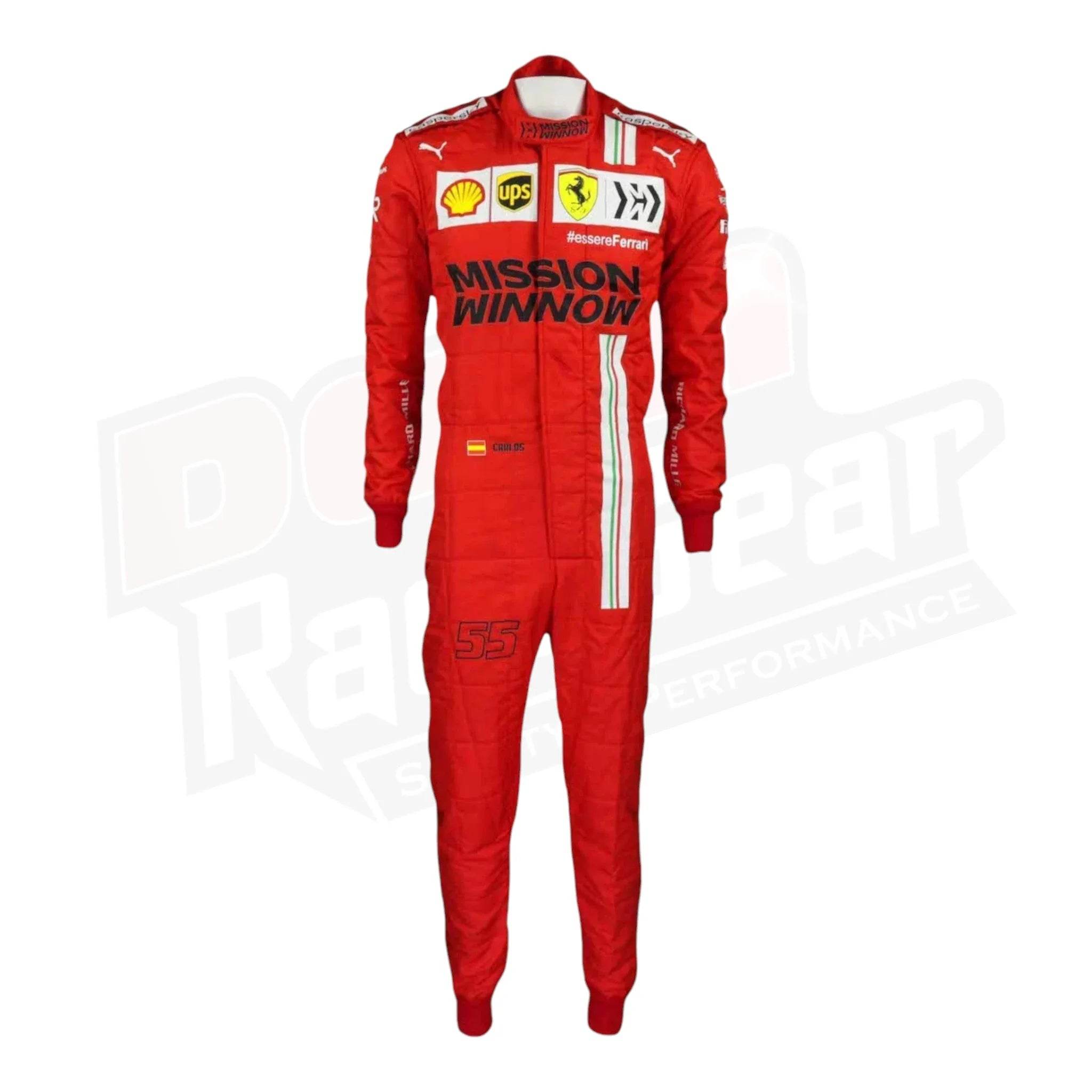2021 Carlos Sainz Race Scuderia Ferrari F1 Suit - Dash Racegear Store