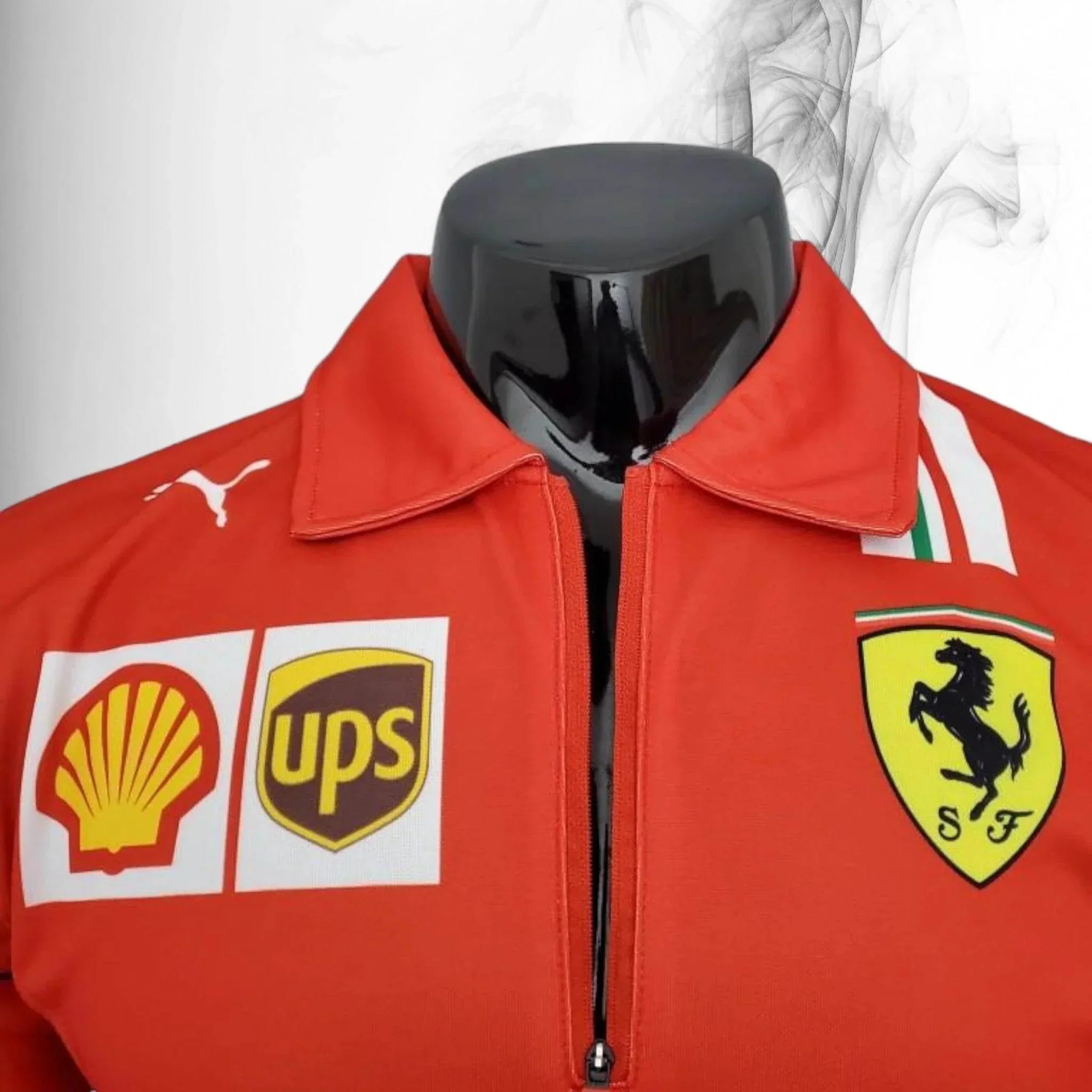 2021 Ferrari Formula One Racing Polo Zipper Shirt