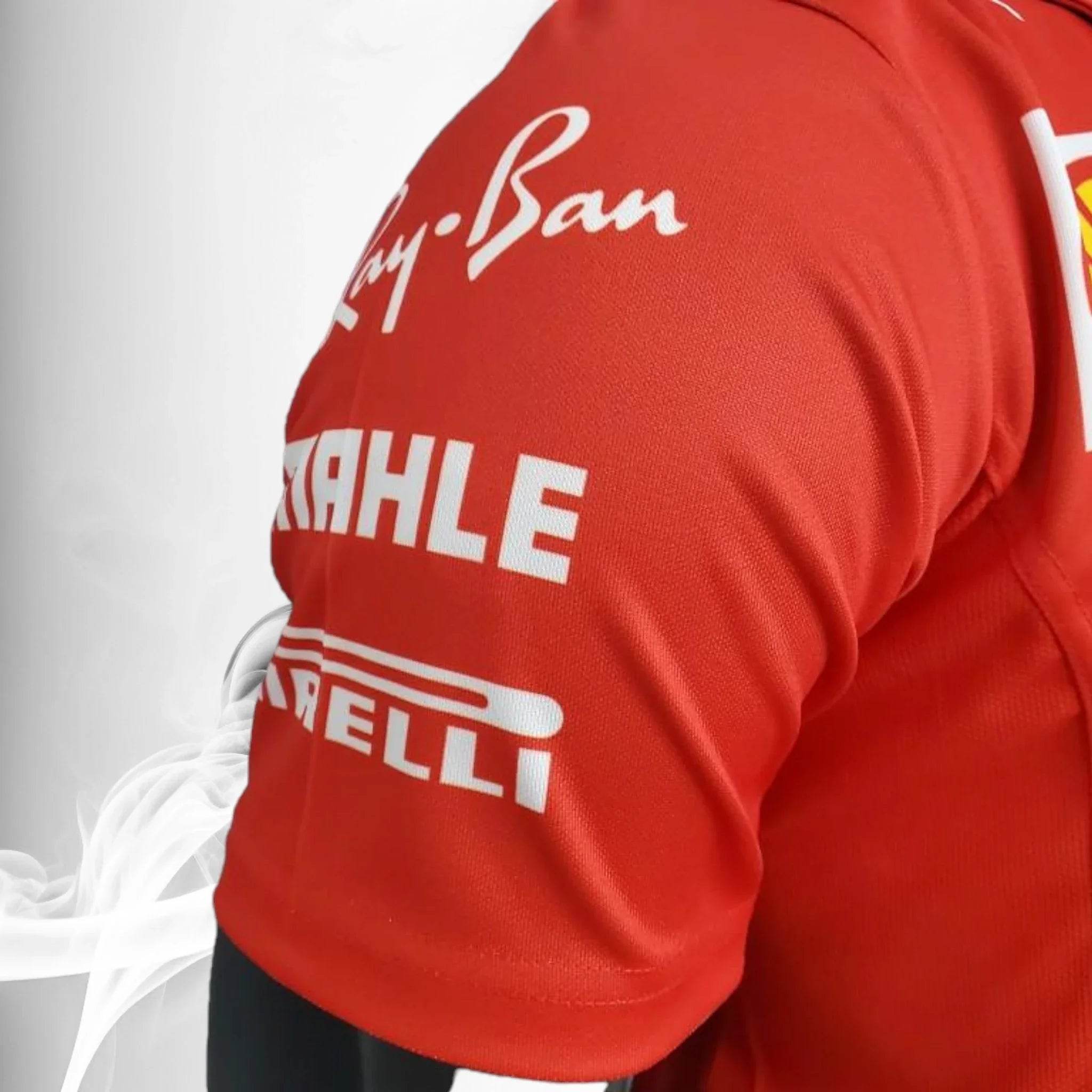 2021 Ferrari Formula One Racing Polo Zipper Shirt - Dash Racegear Store