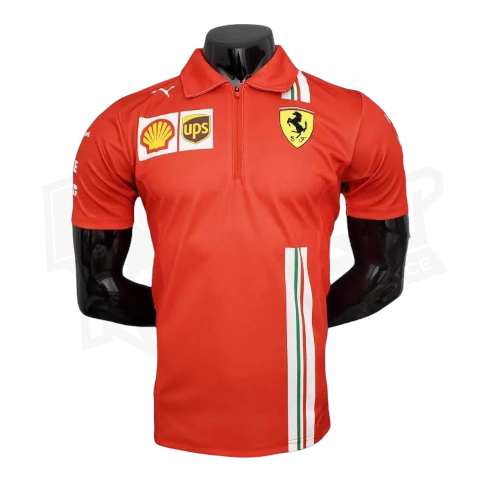 2021 Ferrari Formula One Racing Polo Zipper Shirt - Dash Racegear Store