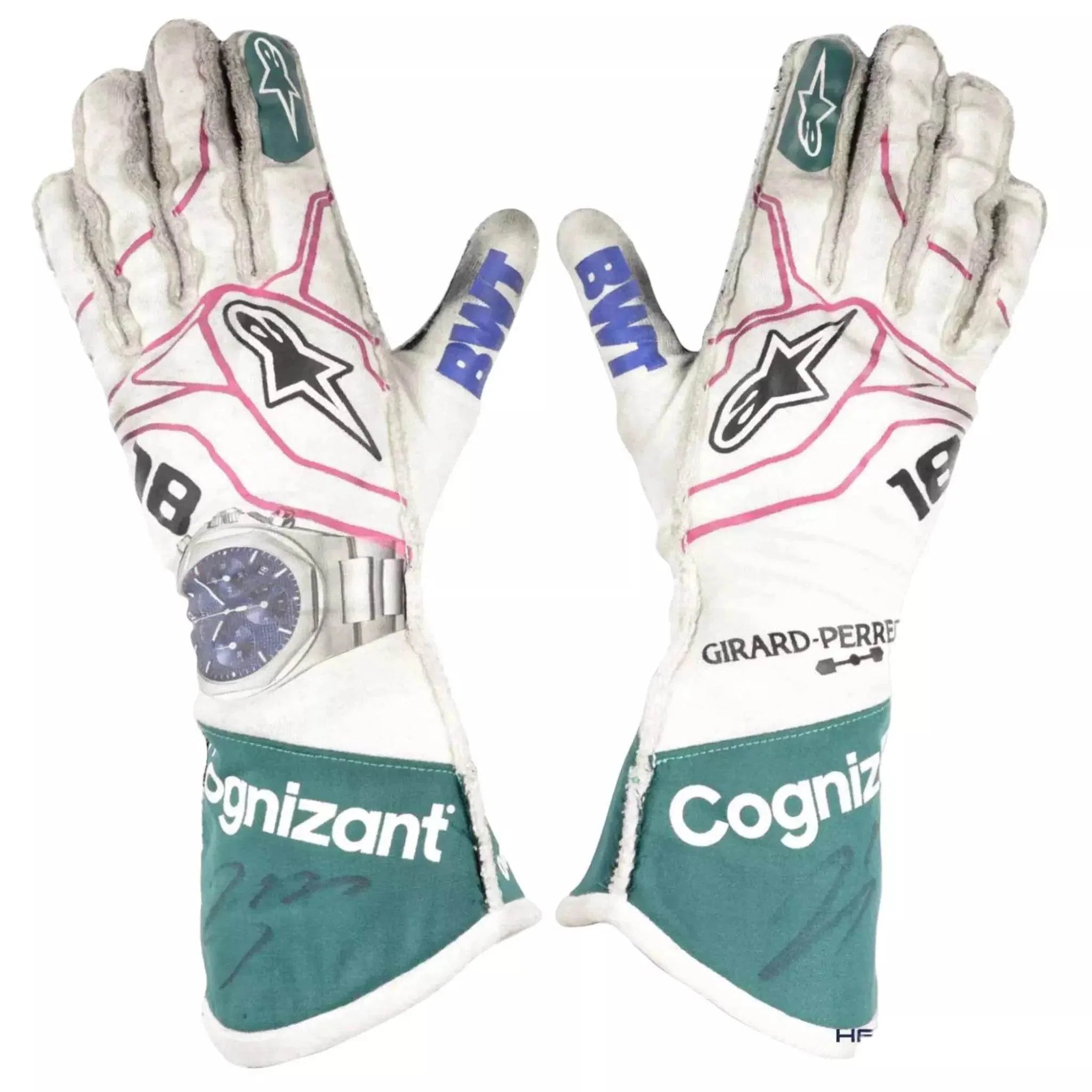 2021 Lance Stroll Aston Martin F1 Racing Gloves XX-Large